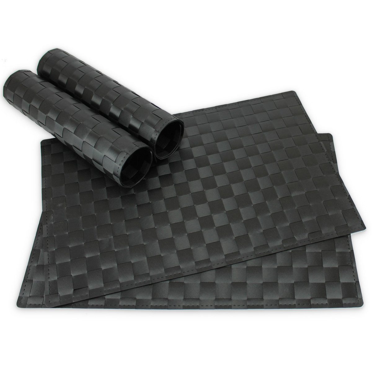 matches21 HOME & HOBBY Platzset Tischsets MODERN 4er Set Schwarz als Tischu günstig online kaufen