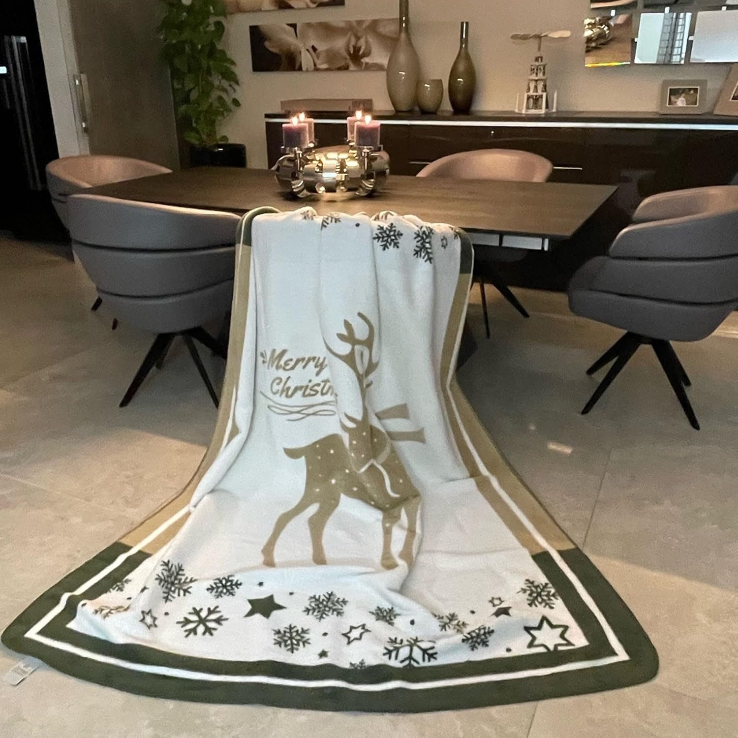 Plaid X-Mas Weihnachsdecke Kuscheldecke Tagesdecke Decke 150x200 cm, SEI De günstig online kaufen