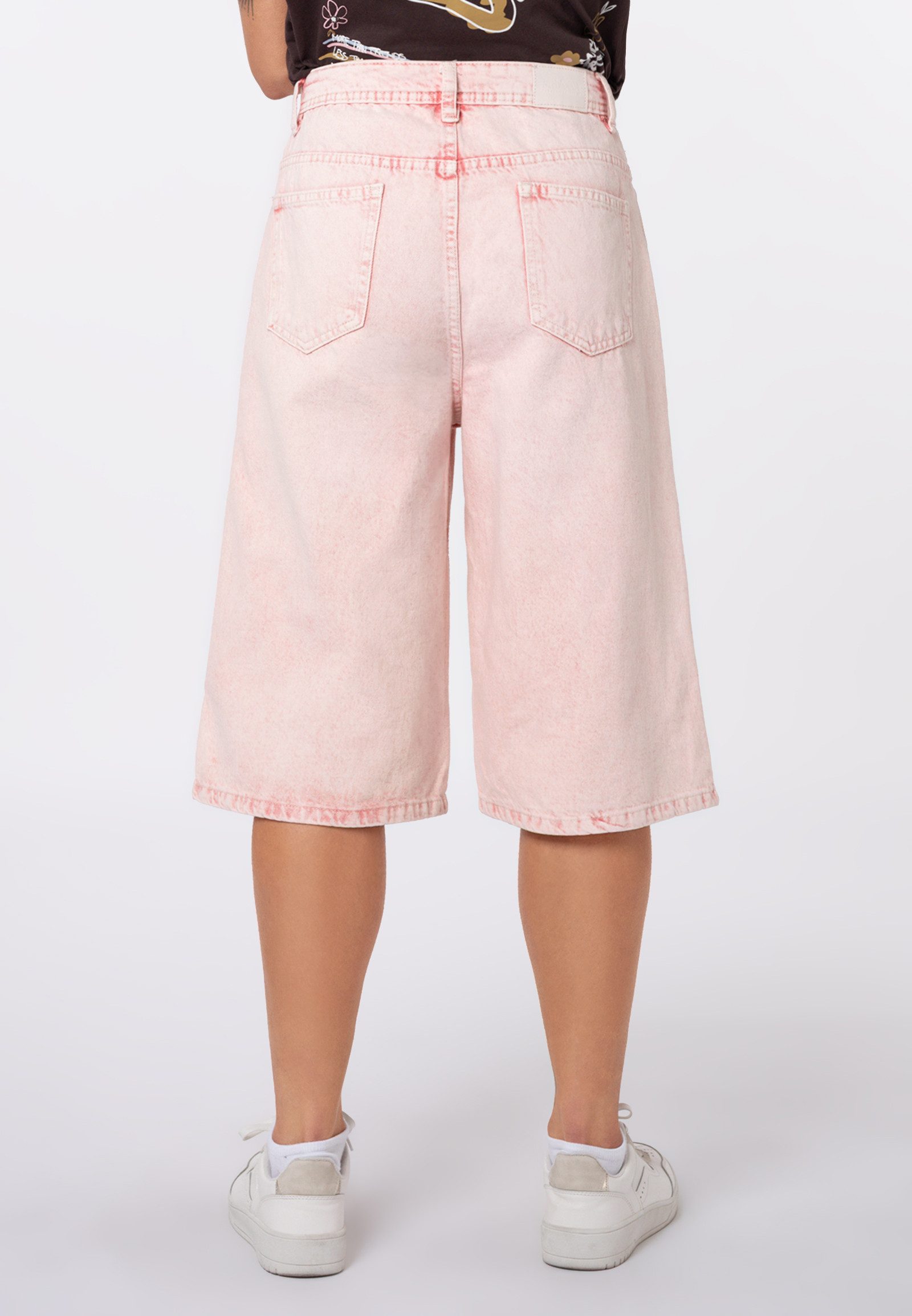 SUBLEVEL Jeansbermudas Damen Wide Leg Denim Bermuda Kurze Jeanshose, Wide Leg, High Waist