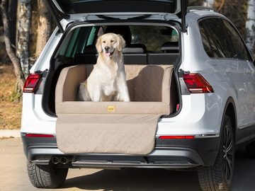 Bjird Tier-Autobett Hundebett mit Kofferraumschutz, Hundekissen mit Ladekantenschutz - Schmutzschutz - Wasserabweisend