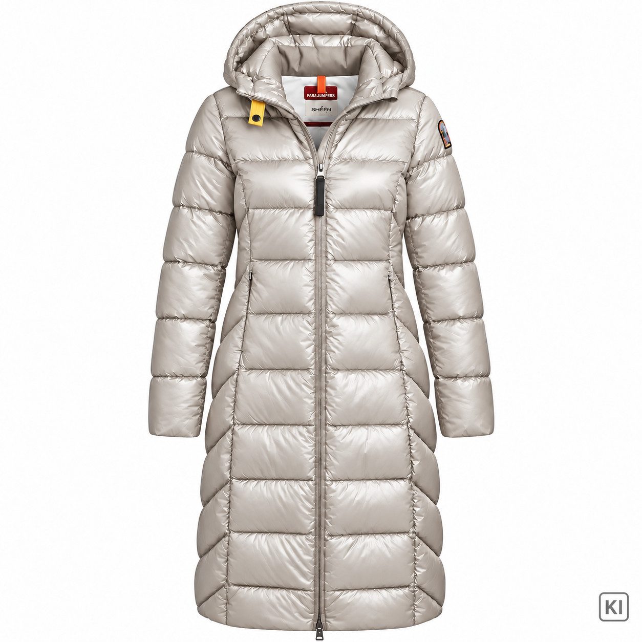 Parajumpers Daunenmantel Parajumpers PJS LEAH Damen Winter Daunenmantel lang Slim Silver Grey