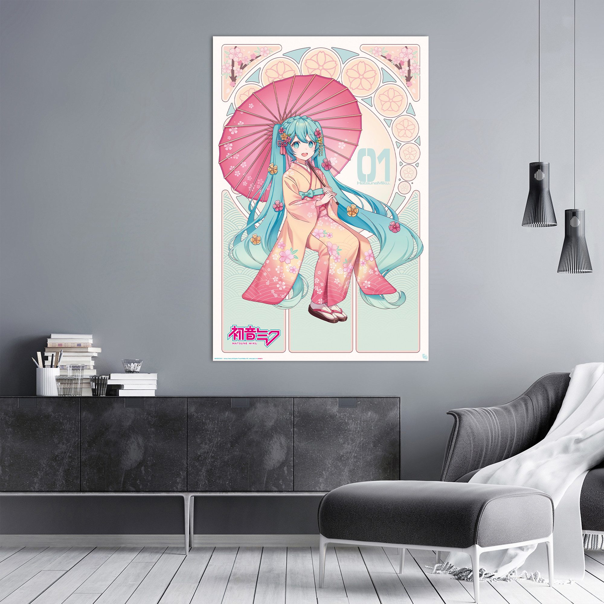 GB eye Poster Hatsune Miku Poster Sakura Kimono 61 x 91,5 cm