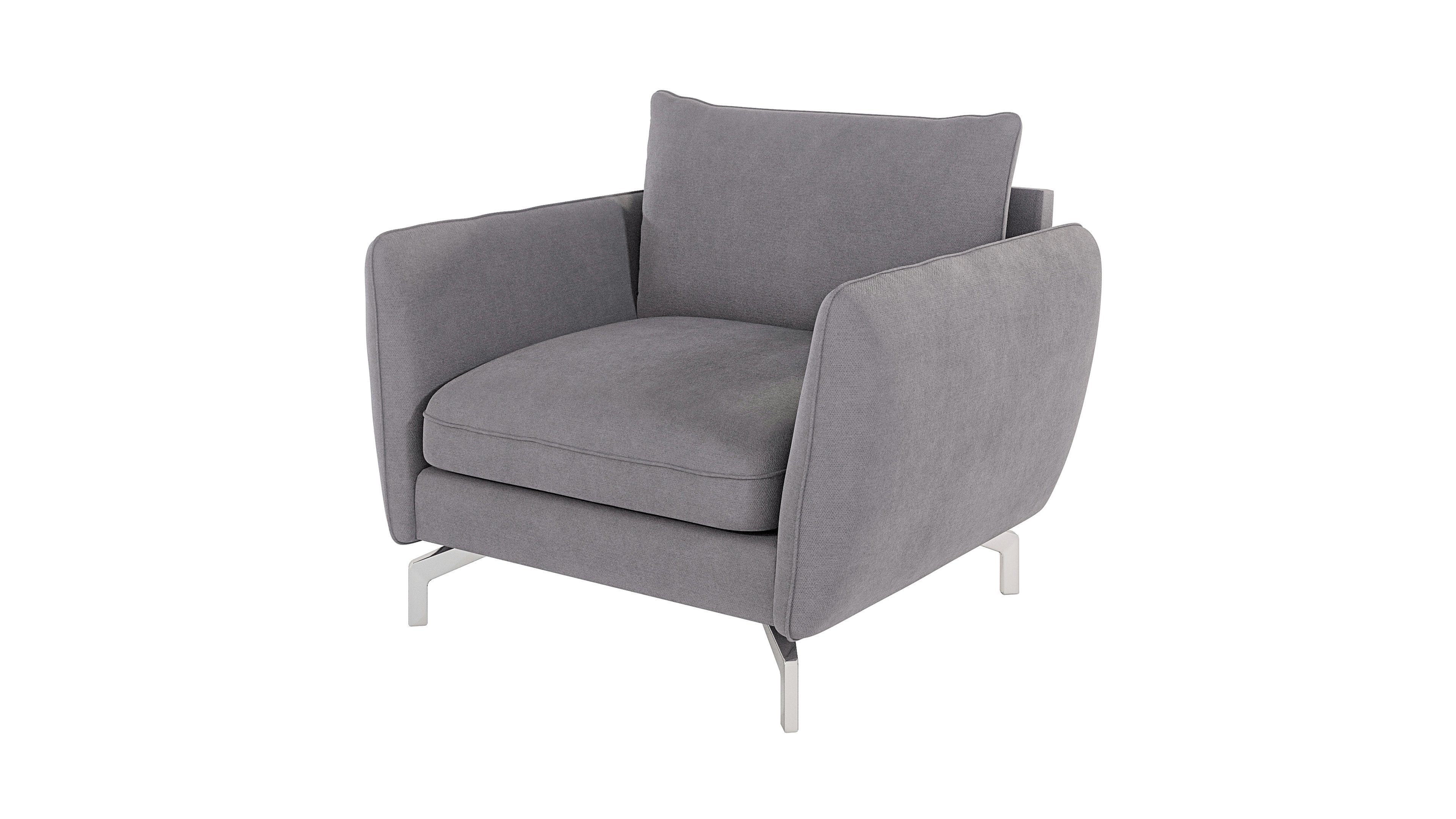 S-Style Möbel Sessel Benita mit Silber günstig online kaufen