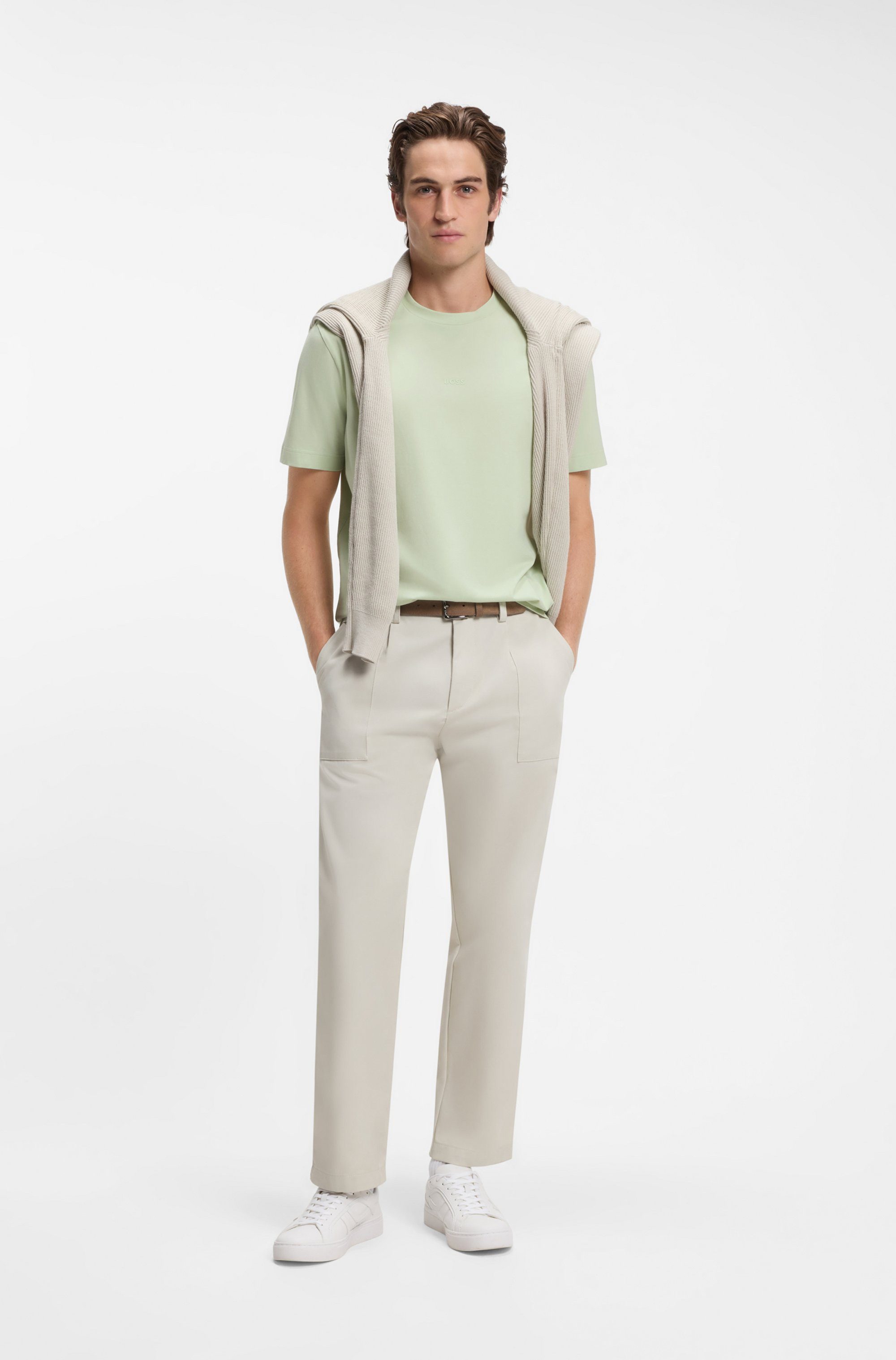 BOSS ORANGE T-Shirt TChup Relaxed Fit Stretch-Cotton-Jersey Rundhalsausschnitt