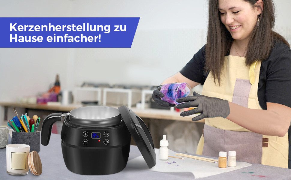 QUBEBU Duftkerze Wachswärmer Set, Duftkerzen Selber Machen, Temperatureinst günstig online kaufen