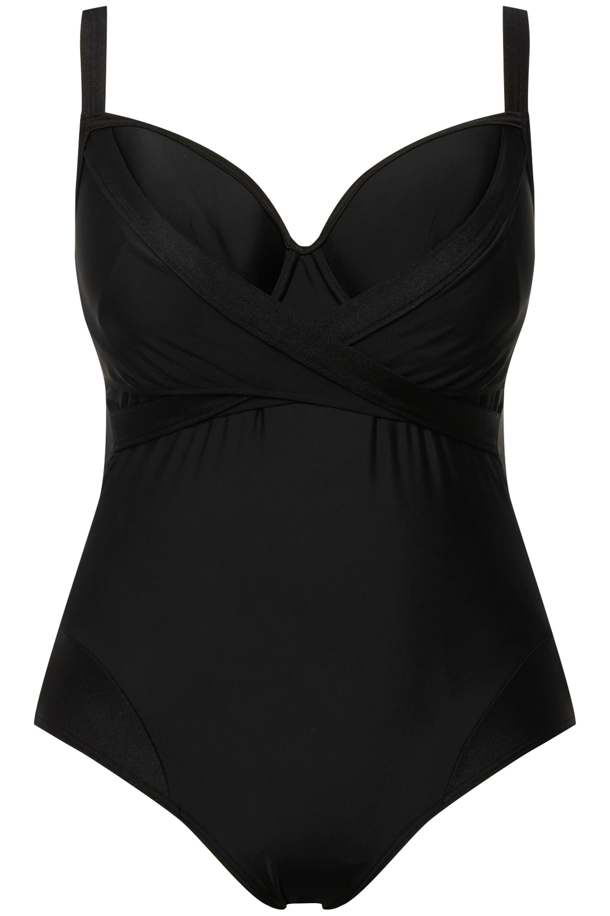 Ulla Popken Badeanzug Badeanzug drapiert Softcups günstig online kaufen