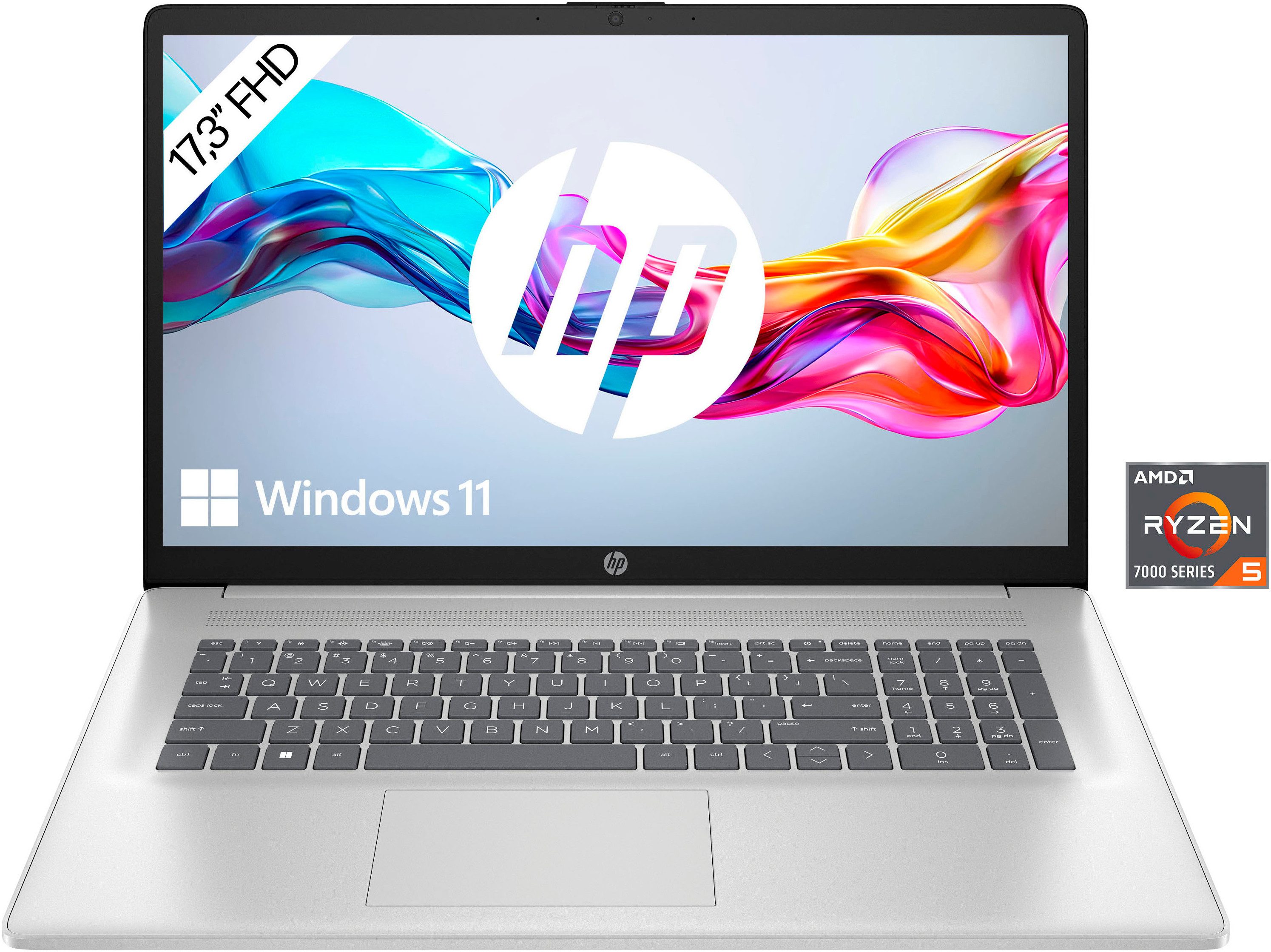 HP 17-cp2251ng Notebook (43,94 cm/17,3 Zoll, AMD Ryzen 5 7520U, 512 GB SSD)