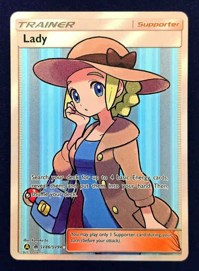 POKÉMON Sammelkarte Pokemon-Karte Ultra-Rare superseltene Full-Art Waifu Trainer Karte