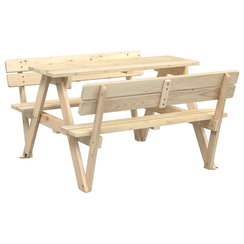 vidaXL Gartentisch Picknicktisch für 4 Kinder mit Schirmloch Massivholz Tanne (1-St)