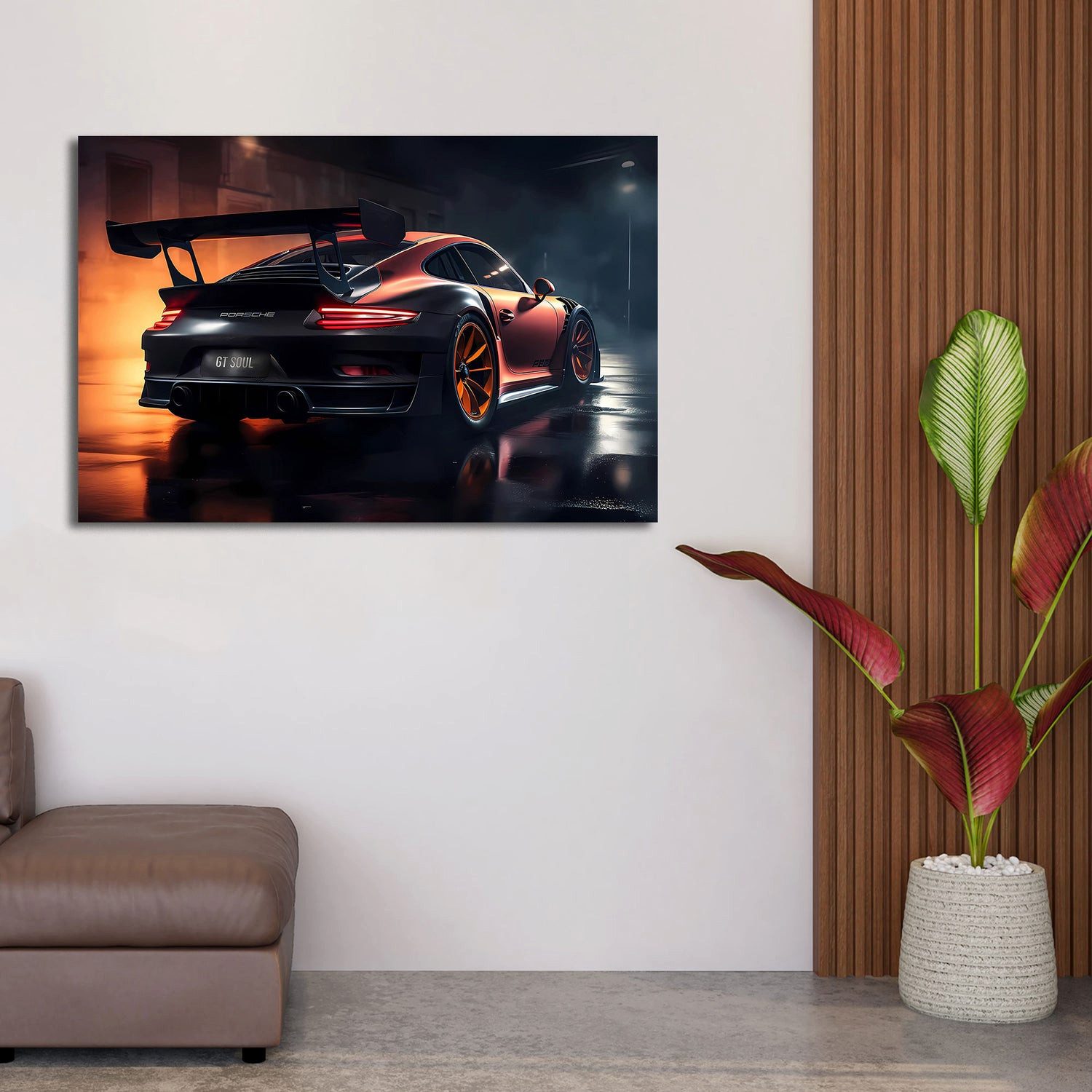 Artedinoi Leinwandbild GT Auto Design Geschwindigkeit Power Wandbild Leinwandbild Kunstdruck, GT-Sportwagen, dynamisch