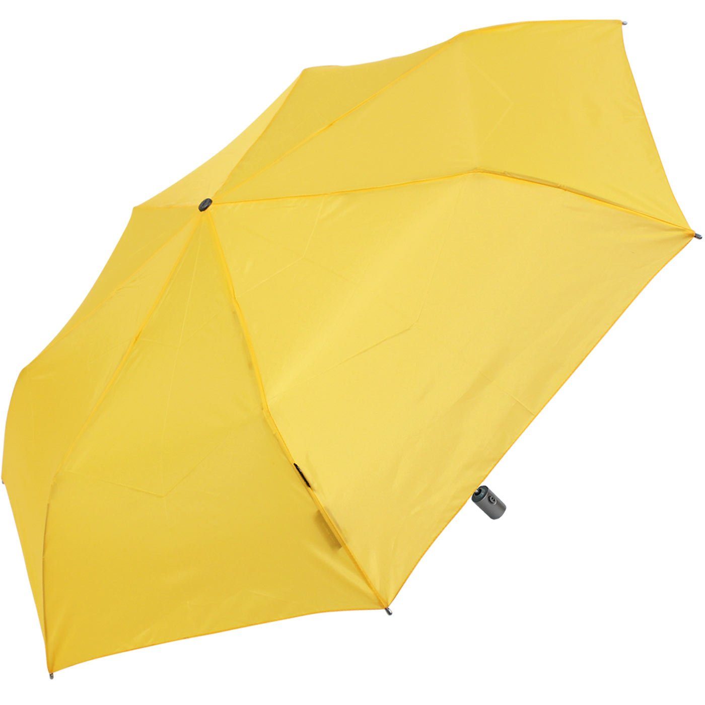 Knirps® Taschenregenschirm Slim Duomatic passt Automatik, in dabei, leicht und jede Tasche gelb Auf-Zu immer mit klein