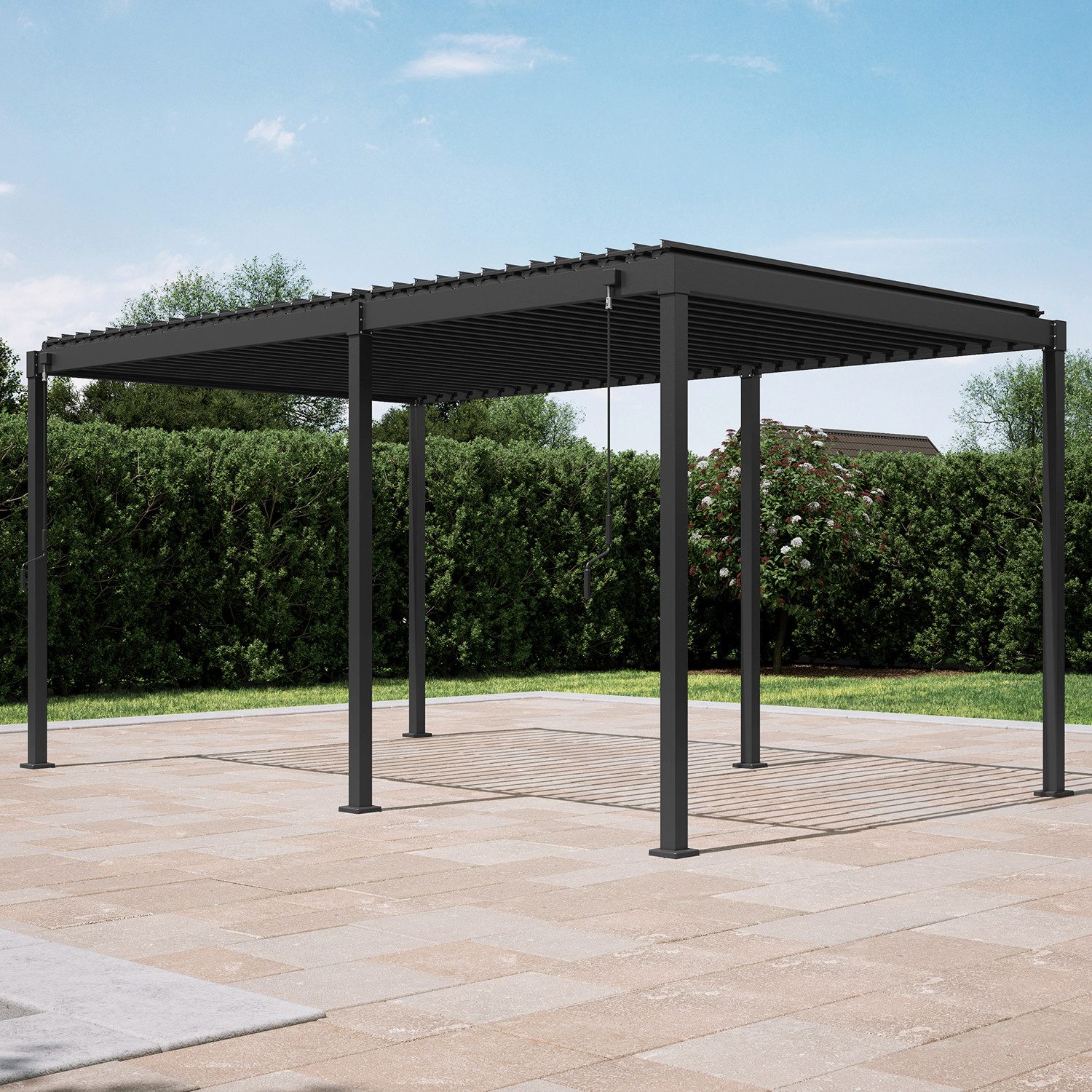 Mirador Pergola 80S 300x500 Pavillon mit Lamellendach, BxTxH: 500x300x240 cm, (Packung, 1-tlg), Stahl Anthrazit verstellbares Lamellendach