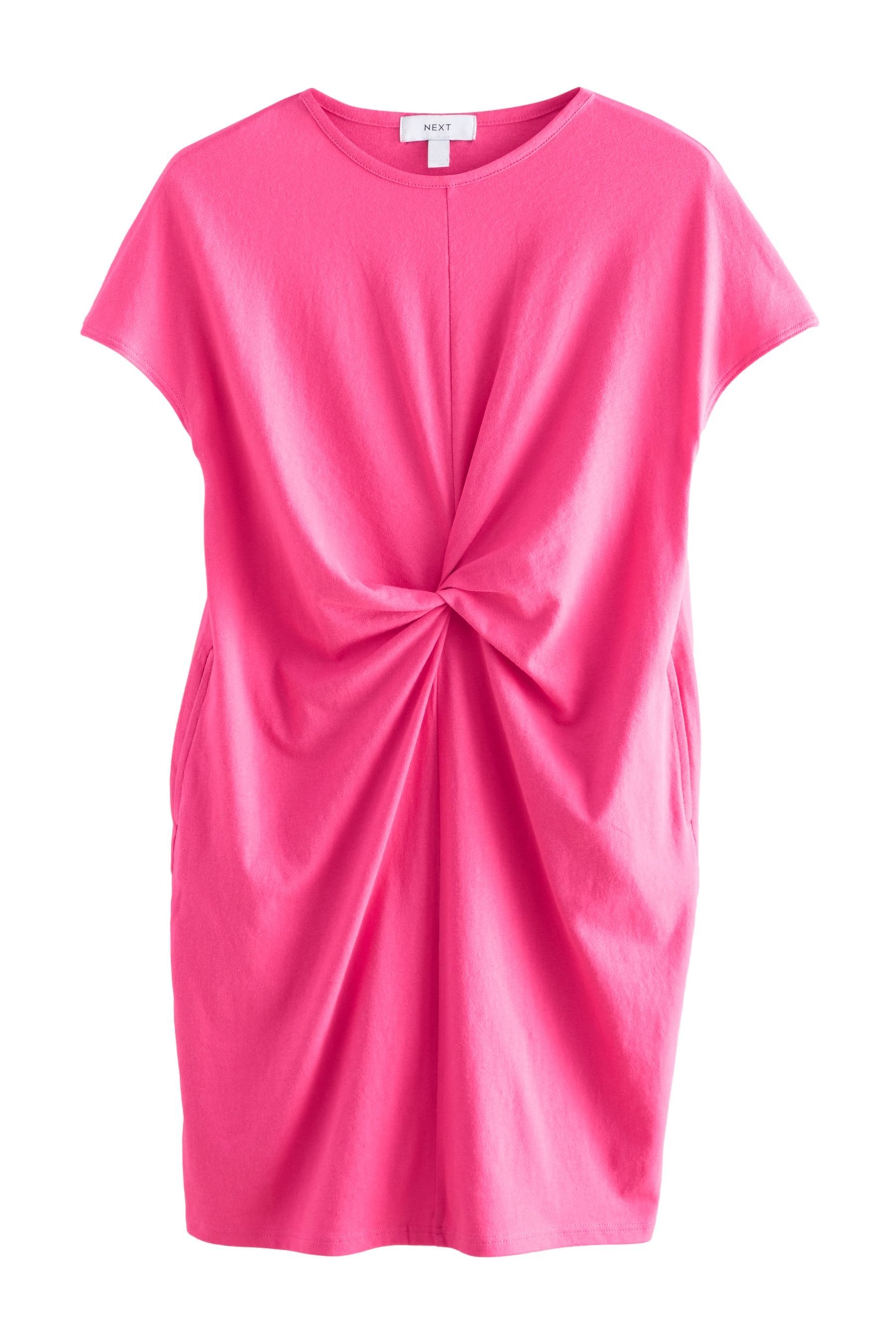 Next Shirtkleid Kurzärmeliges T-Shirt-Kleid mit Twist-Detail günstig online kaufen