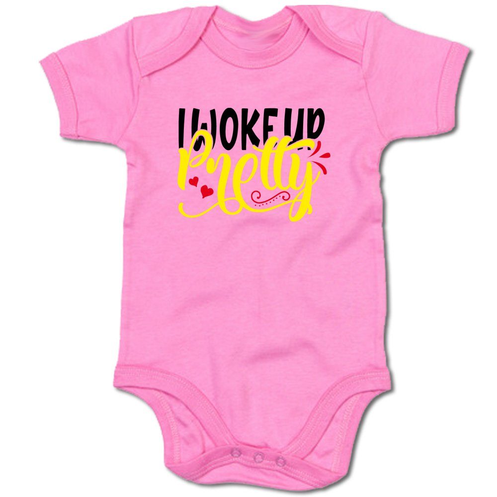 G-graphics Kurzarmbody I woke up pretty Baby Body mit Spruch / Motiv / Aufdruck • für coole Babys