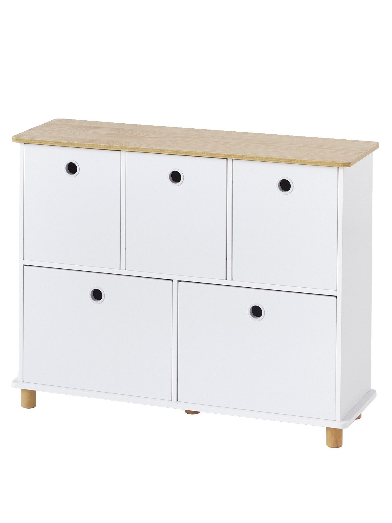 vertbaudet Bücherregal Kinderzimmer Sideboard PTILOU, 5 Schubladen