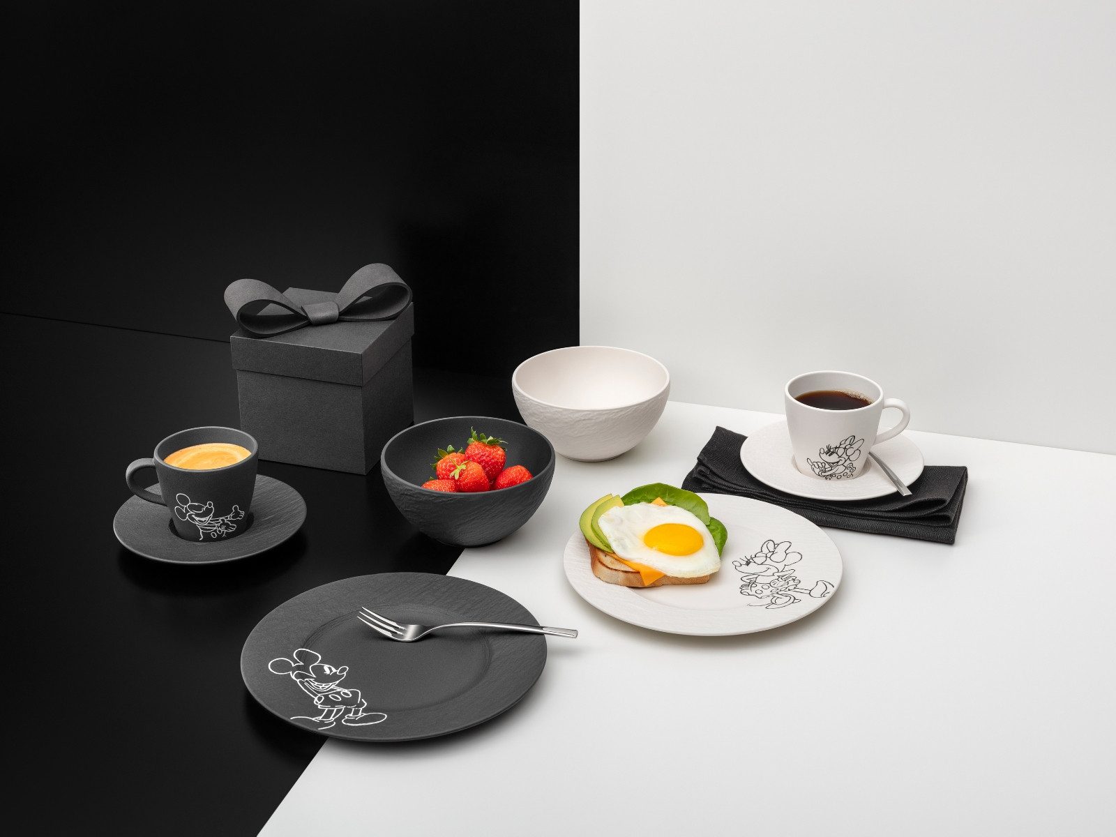 Villeroy & Boch Frühstücks-Set Manufacture Rock - Mickey Mouse Frühstücks-Set 8tlg – Bild 2 von 5