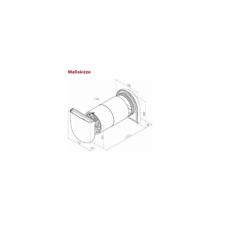 Zehnder Wandventilator Zehnder Ventilator ComfoSpot Twin40 E Vertigmontageset 527008630, Vertigmontageset