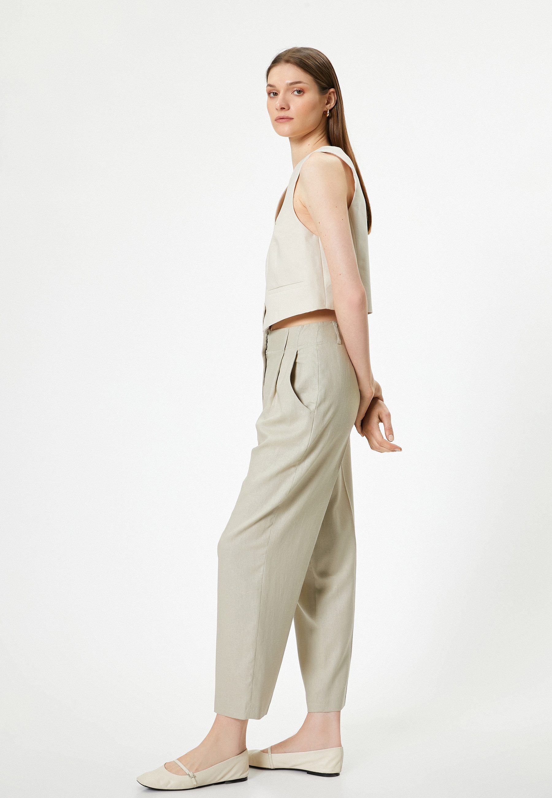 Leinenhose Carrot Leinenhose
