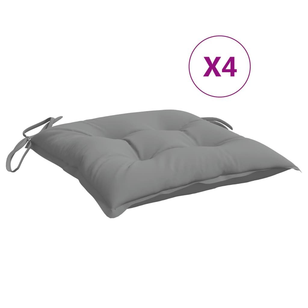 vidaXL Sitzauflage Stuhlkissen 4 Stk. Grau günstig online kaufen