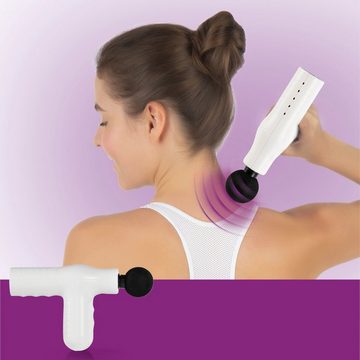 VITALmaxx Massagepistole Mini Massage Gun Smart Grip 4Aufsätze