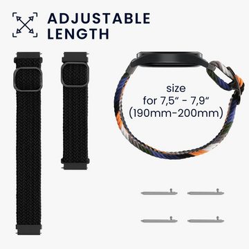kwmobile Uhrenarmband Sportband für Huawei Watch GT3 (42mm) / Watch GT2 (42mm) / Watch 2, 2x Nylon Fitnesstracker Sportarmband Band