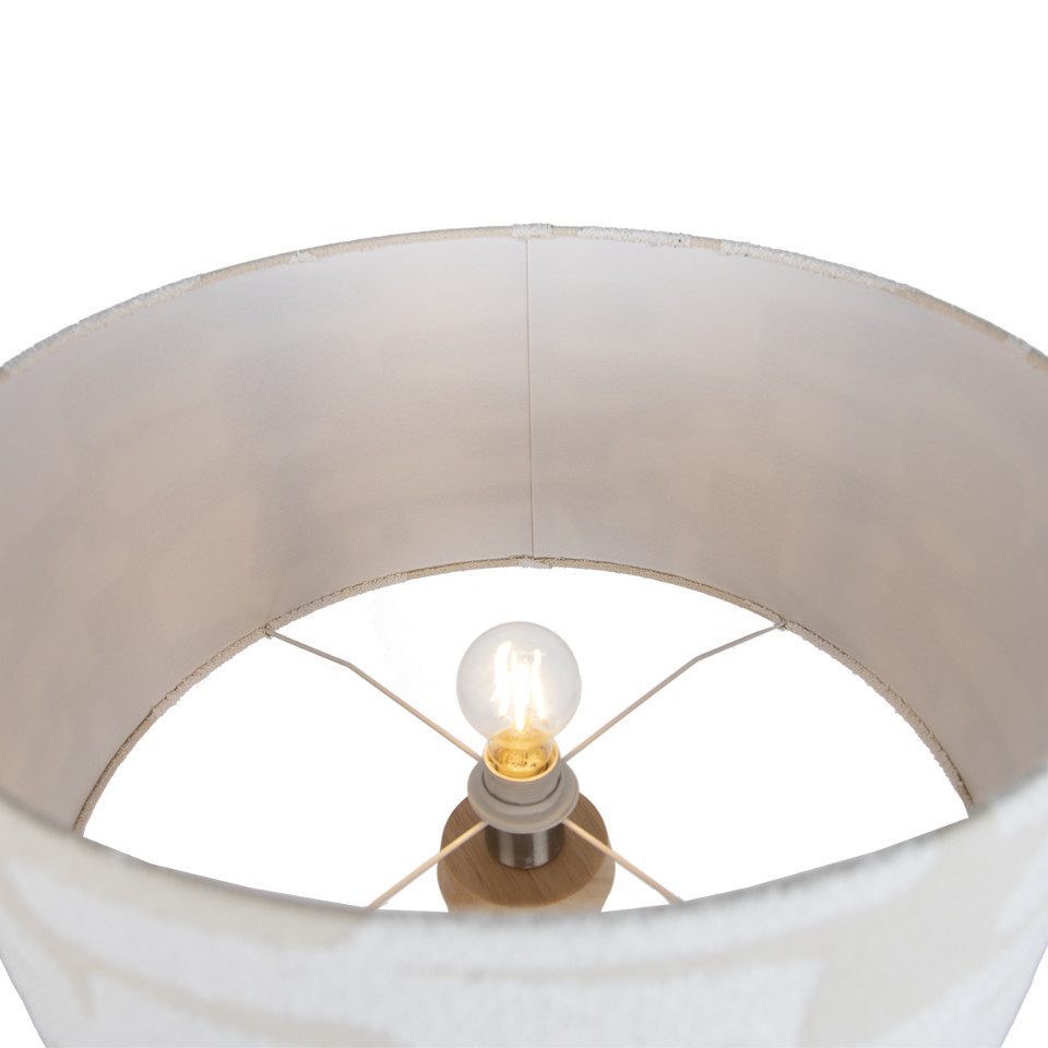 Qazqa Stehlampe Lou, ohne Leuchtmittel, Neutralweiß, QAZQA Stehlampe, e27, Naturel, Holz, Skandinavisch