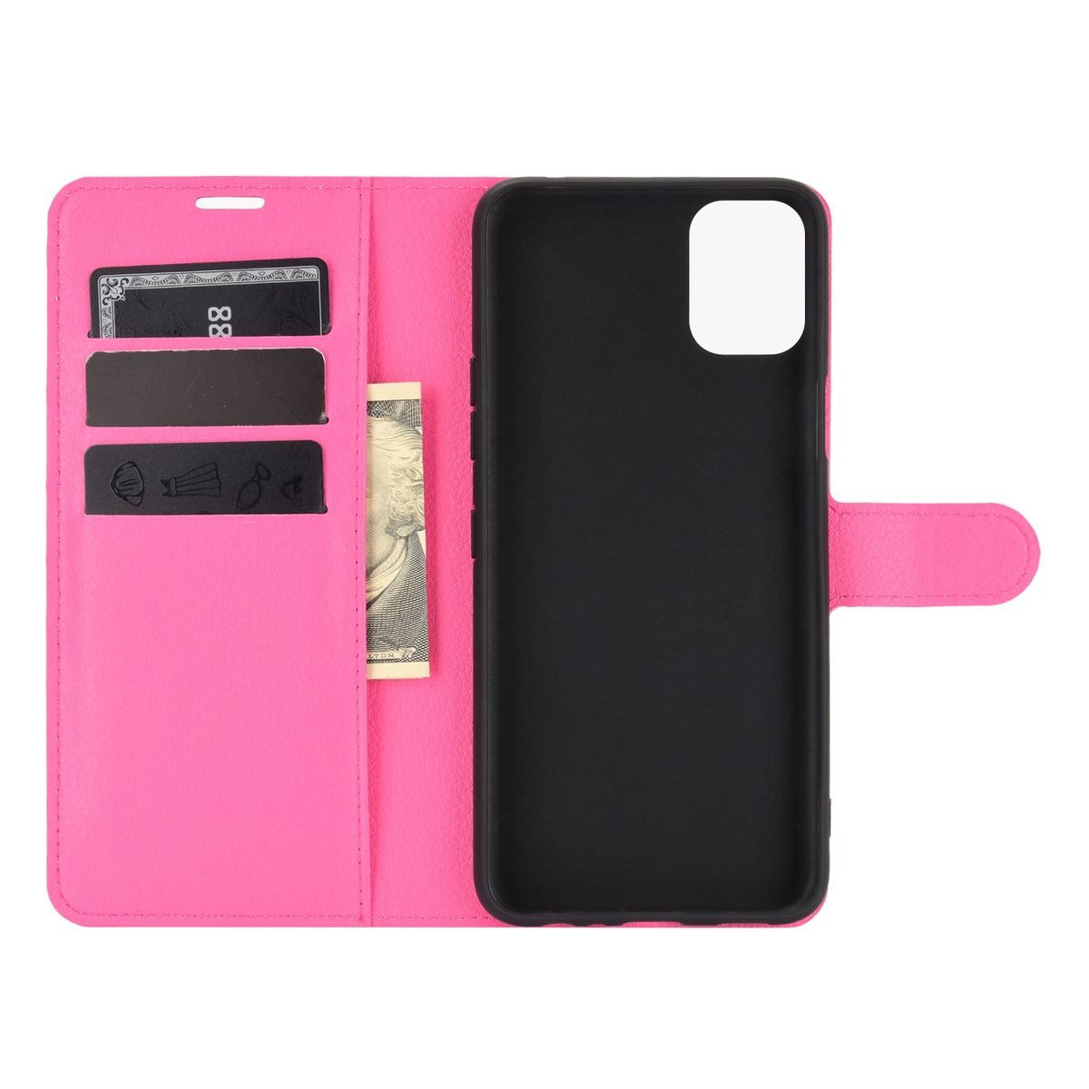 König Design Handyhülle LG K42, Schutzhülle Schutztasche Case Cover Etuis Wallet Klapptasche Bookstyle