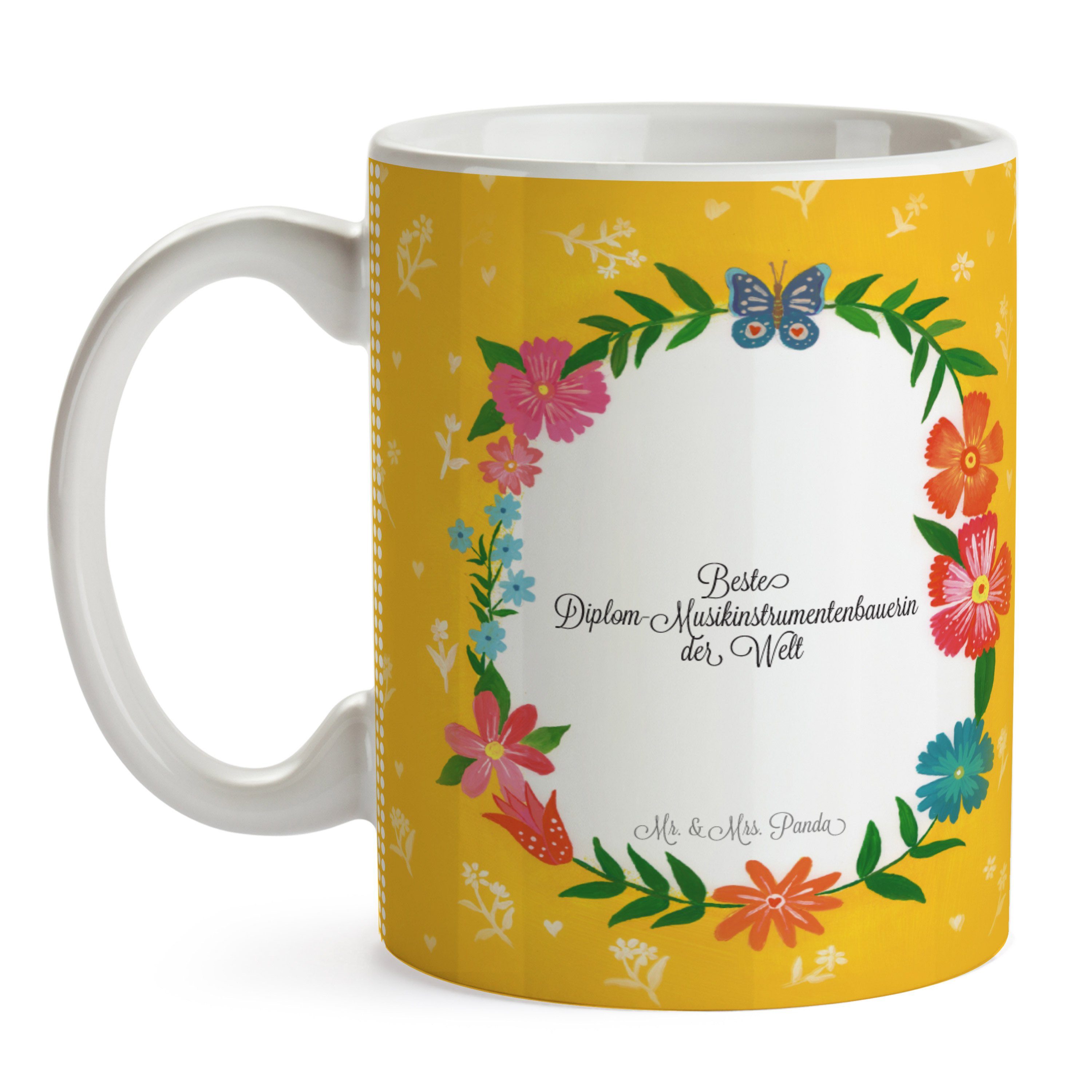 Mr. & Mrs. Panda Tasse Keramik - Motive, Diplom-Musikinstrumentenbauerin Geschenk, Tasse Kaffeetasse