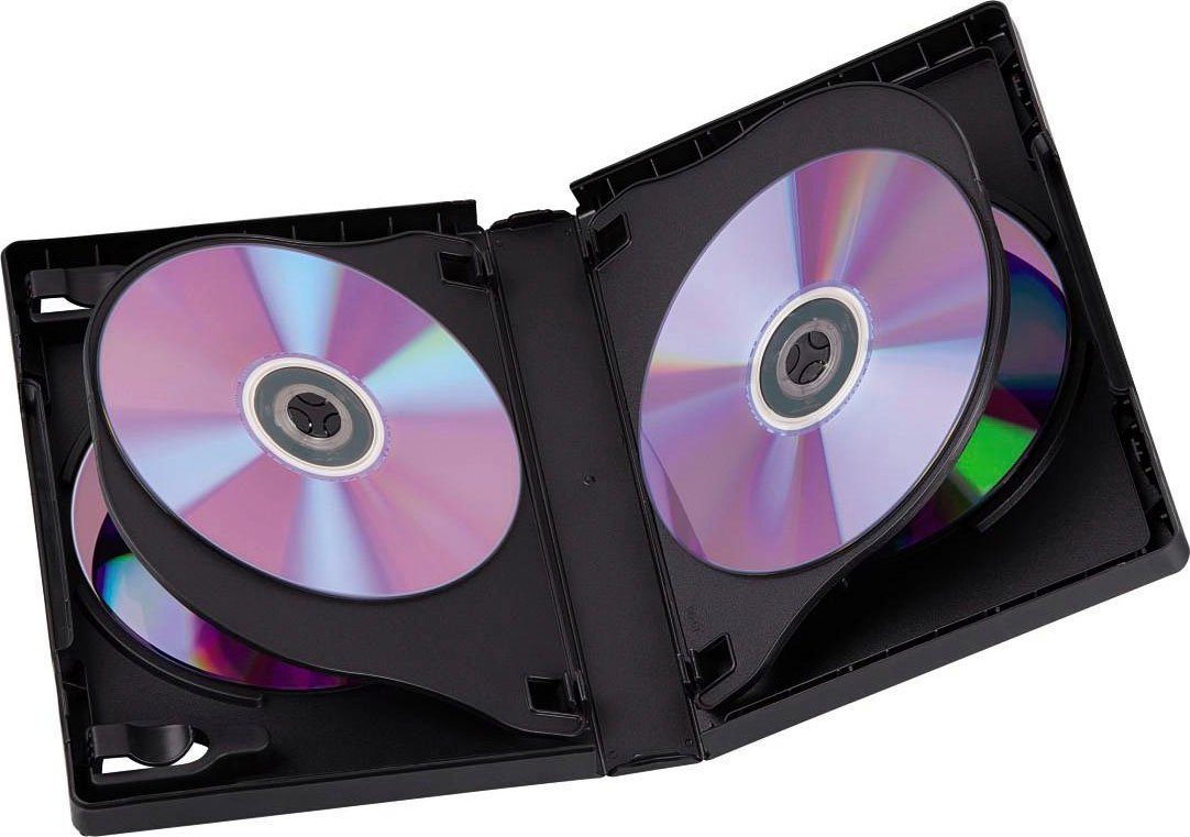 Hama DVD-Hülle DVD-Leerhülle 6 Box, 3er-Pack, Schwarz, Schutzhülle, Schutz Cover