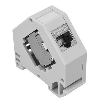 kwmobile Keystone Modul Set mit Hutschienenadapter - 8x CAT 6A Netzwerk-Adapter, 6,30 cm