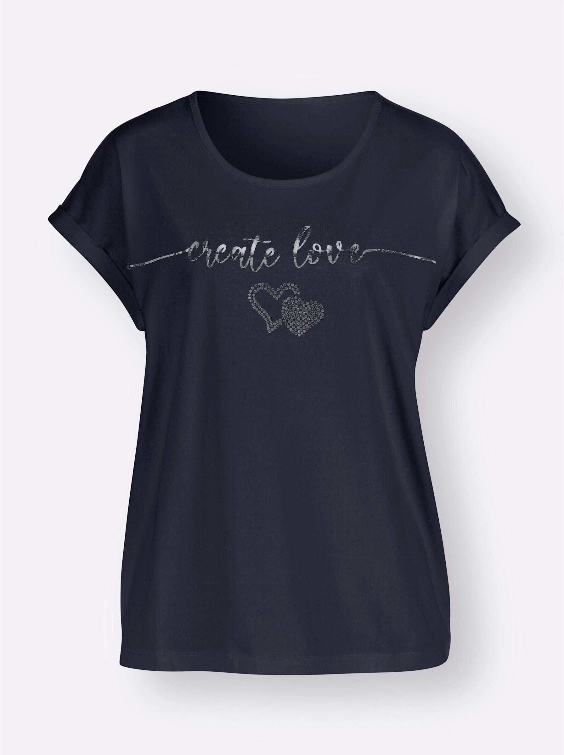 Sieh an! T-Shirt Rundhals-Shirt Extra kurz