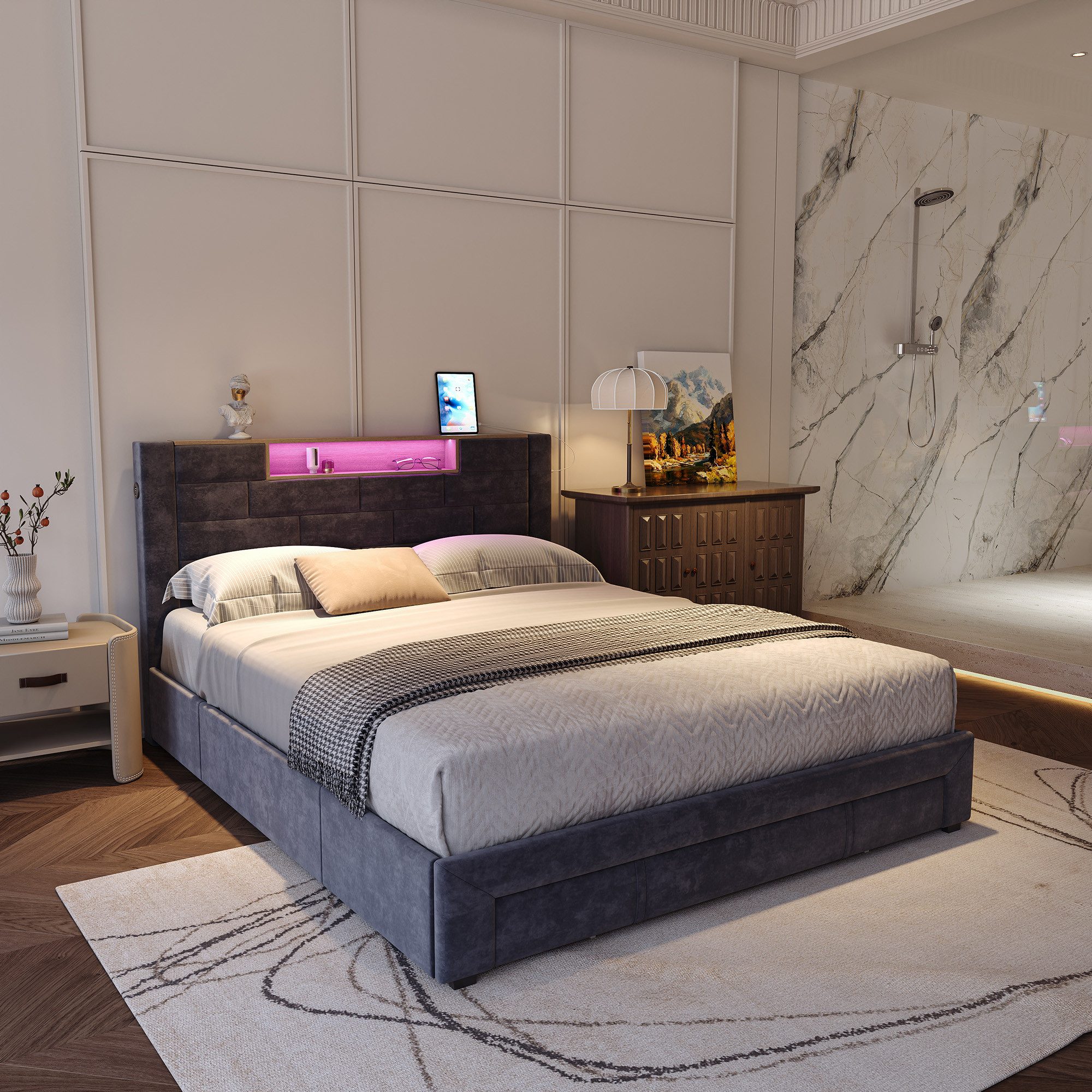 Furnishings Home Stauraumbett Polsterbett Doppelbett inkl. günstig online kaufen