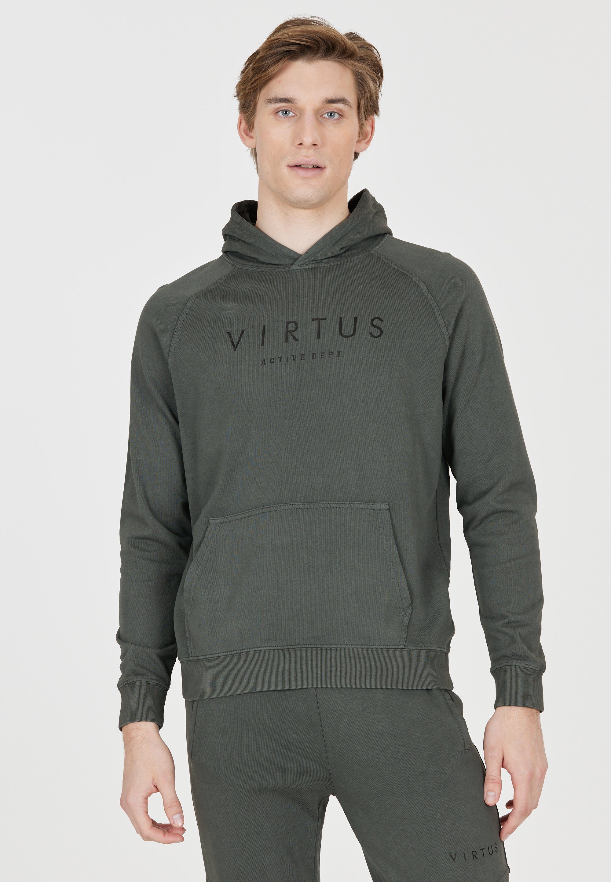 Virtus Kapuzensweatshirt Bold mit praktischer Kapuze grau-grün