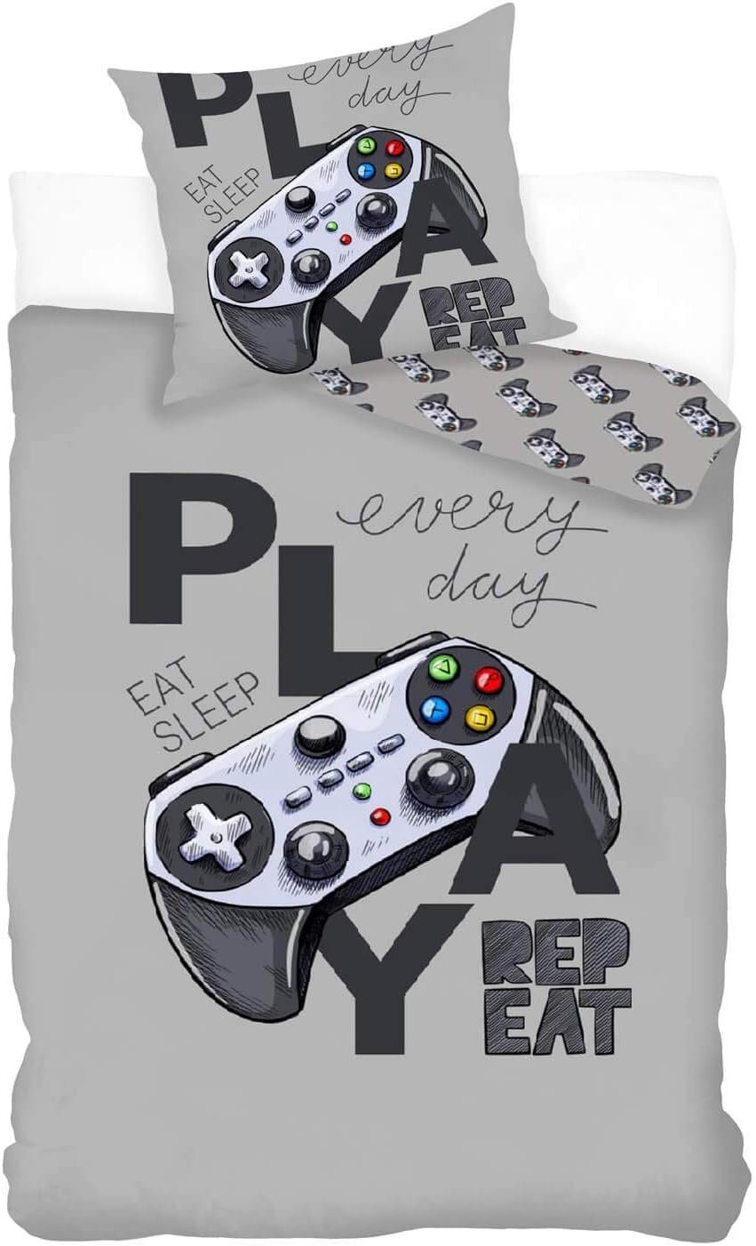BrandMac Kinderbettwäsche Bettwäsche Set Gamer Play 2 tlg.135x200 cm (80x80 günstig online kaufen
