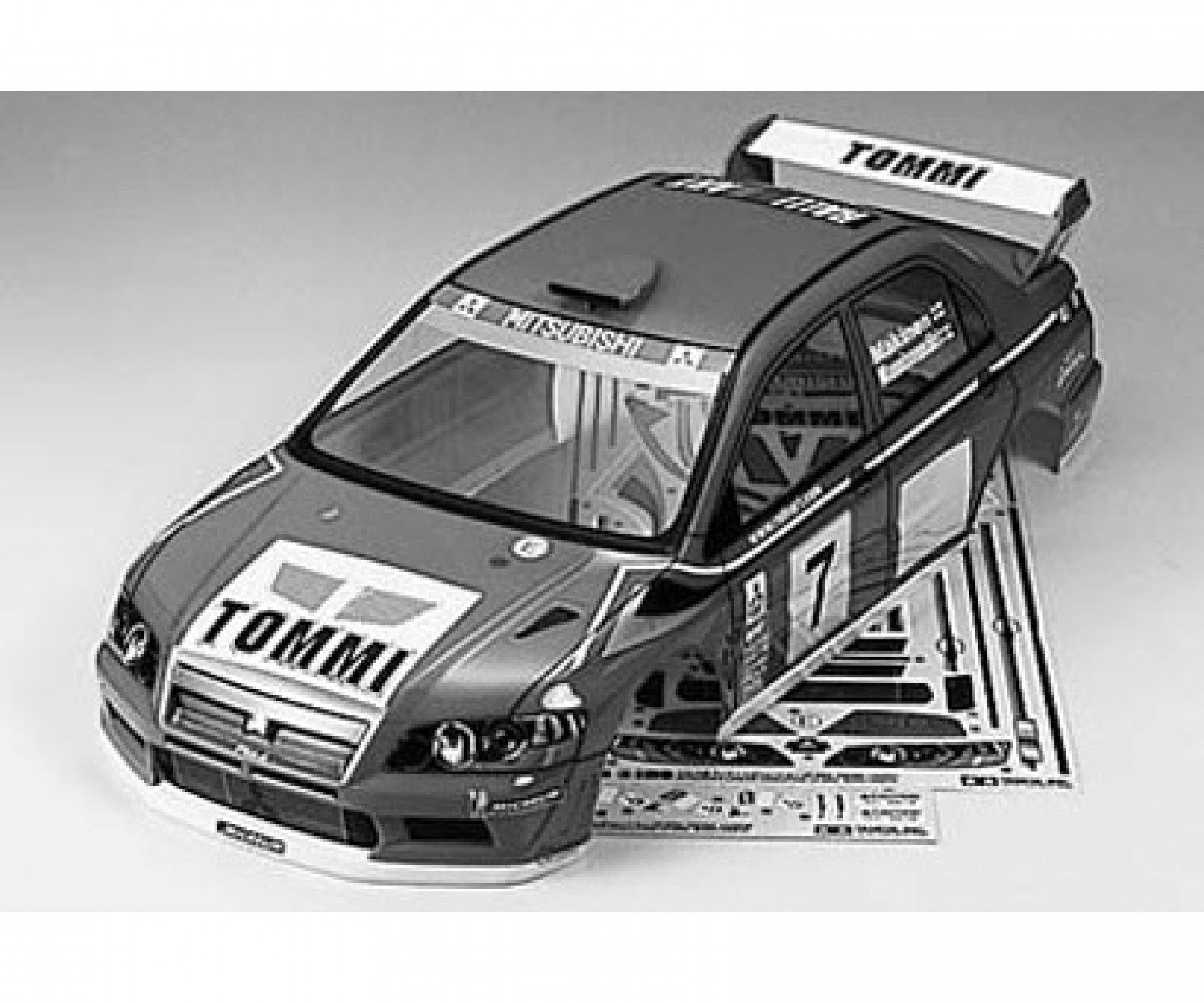 Tamiya RC-Buggy Tamiya Karosserie Satz Mitsubishi Lancer Evo VII WRC