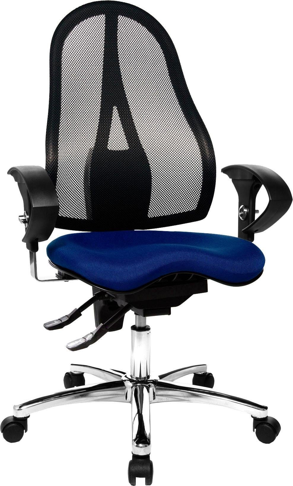 15 Sitness Bürostuhl blau/schwarz TOPSTAR