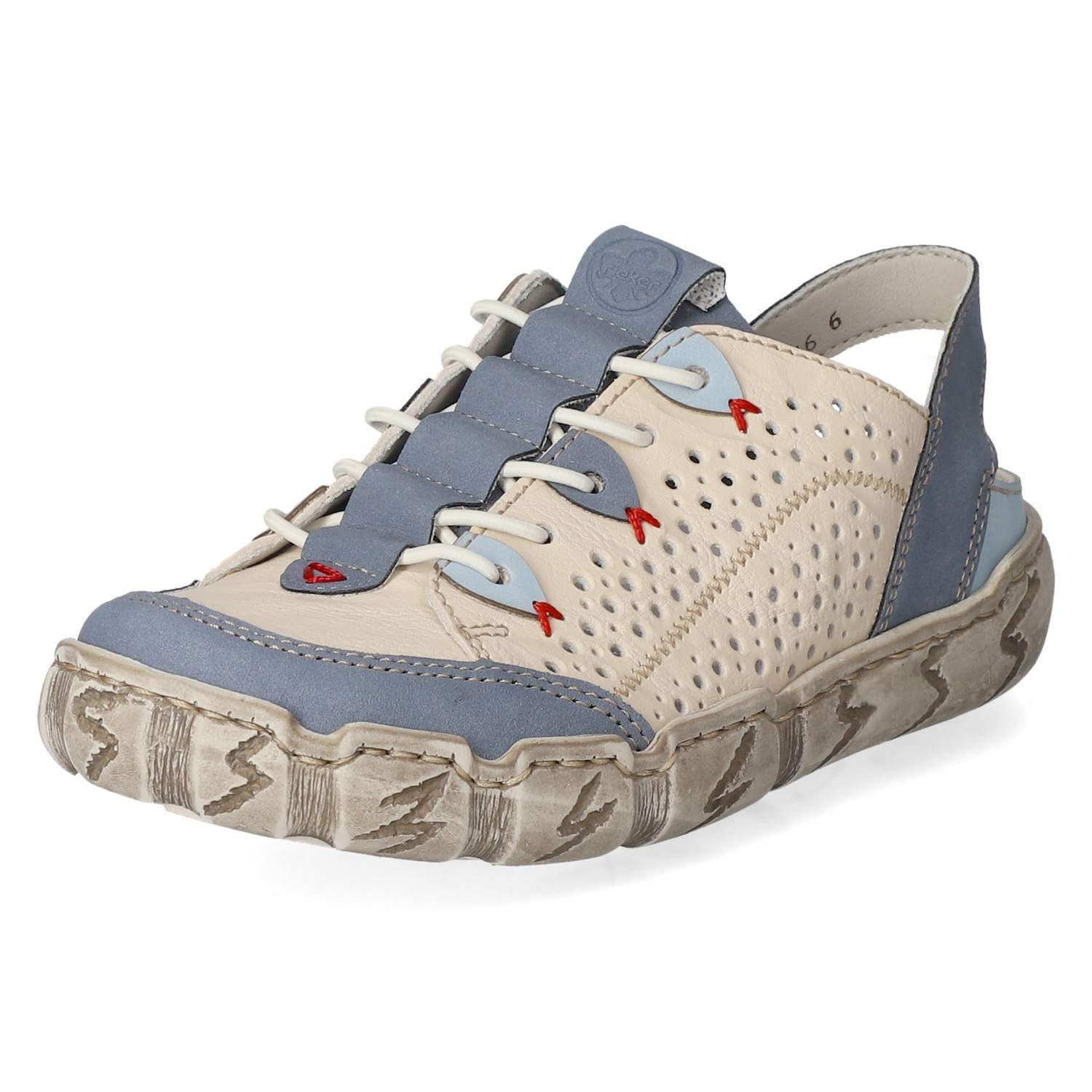 Rieker Rieker L0375-91 Damen Leder und Synthetik beige Slipper