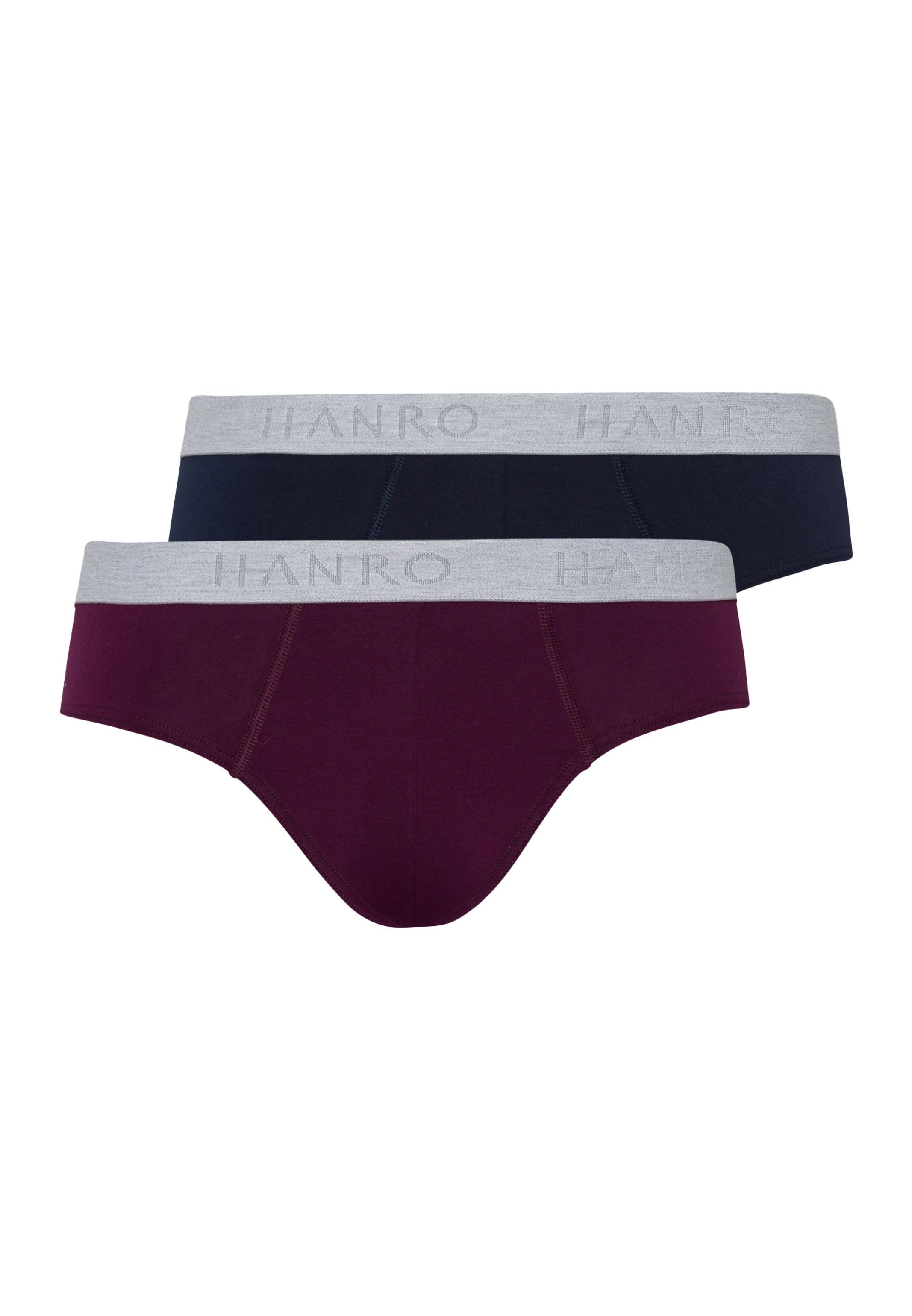 Hanro Slip 2er Pack Cotton Essentials (Spar-Set, 2-St) Slip / Unterhose - Baumwolle - Ohne Eingriff - Deep Navy/Sumac
