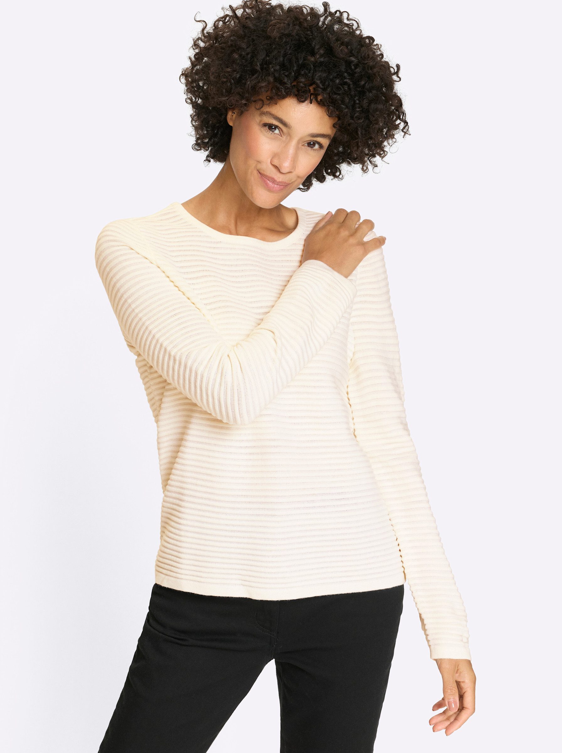 Sieh an! Strickpullover Langarm-Pullover günstig online kaufen