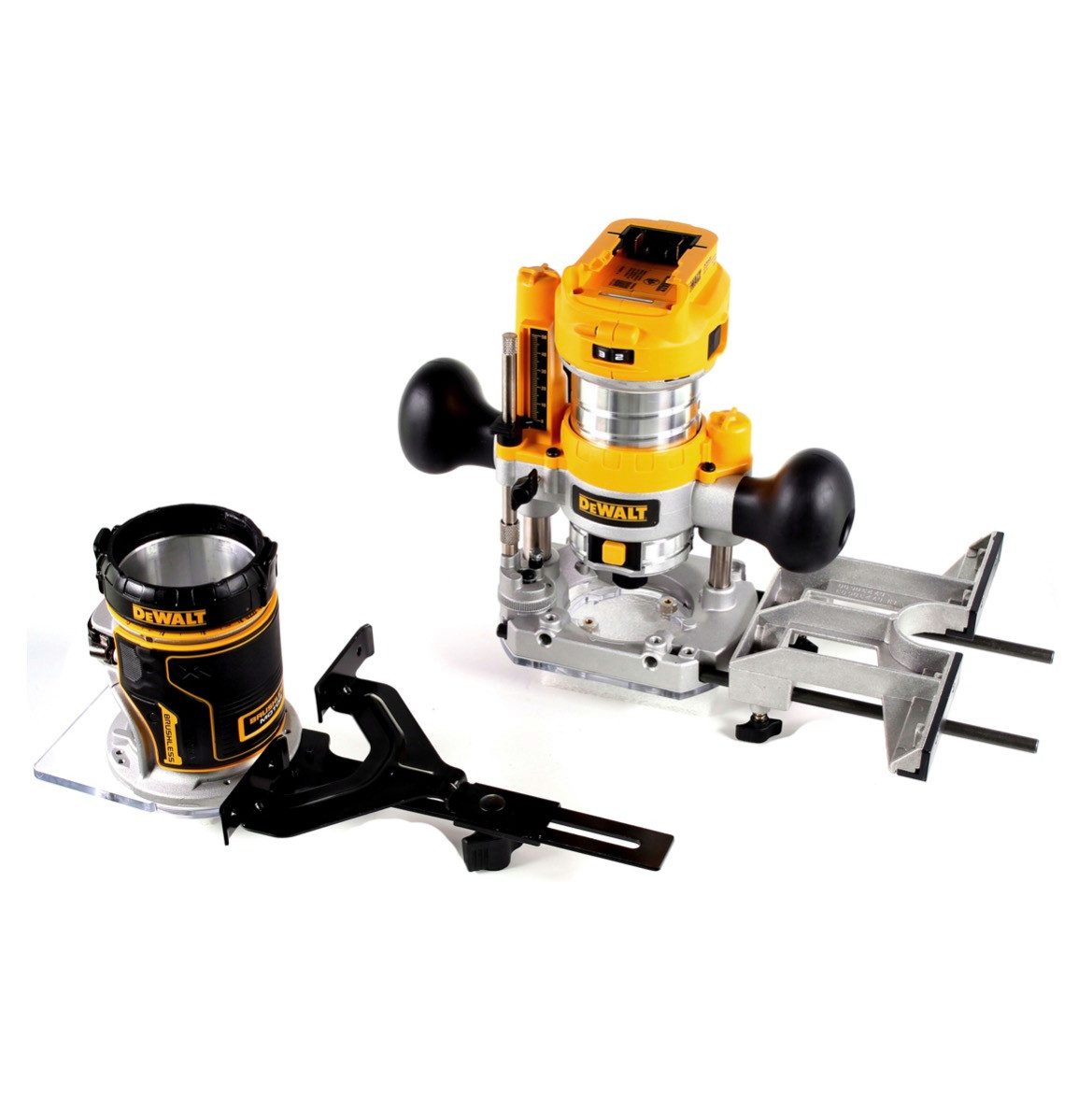 DeWalt Akku-Multifunktionsfräse DCW 604 D2 Akku Kombifräse 18V 55 mm + 2x Akkus 2,0 Ah + 1x