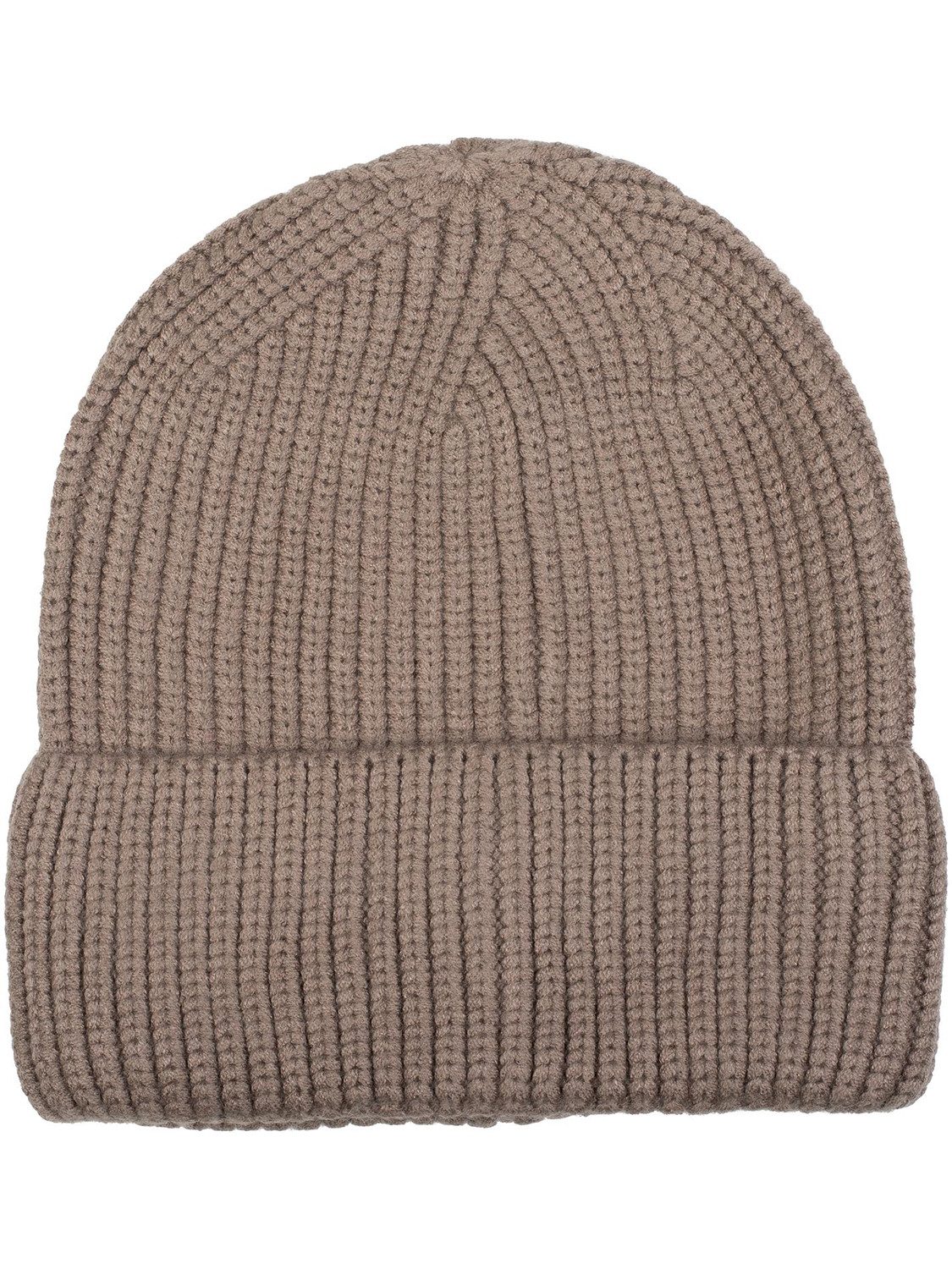 Strickmütze Feinstrick Beanie Mütze mit Krempe