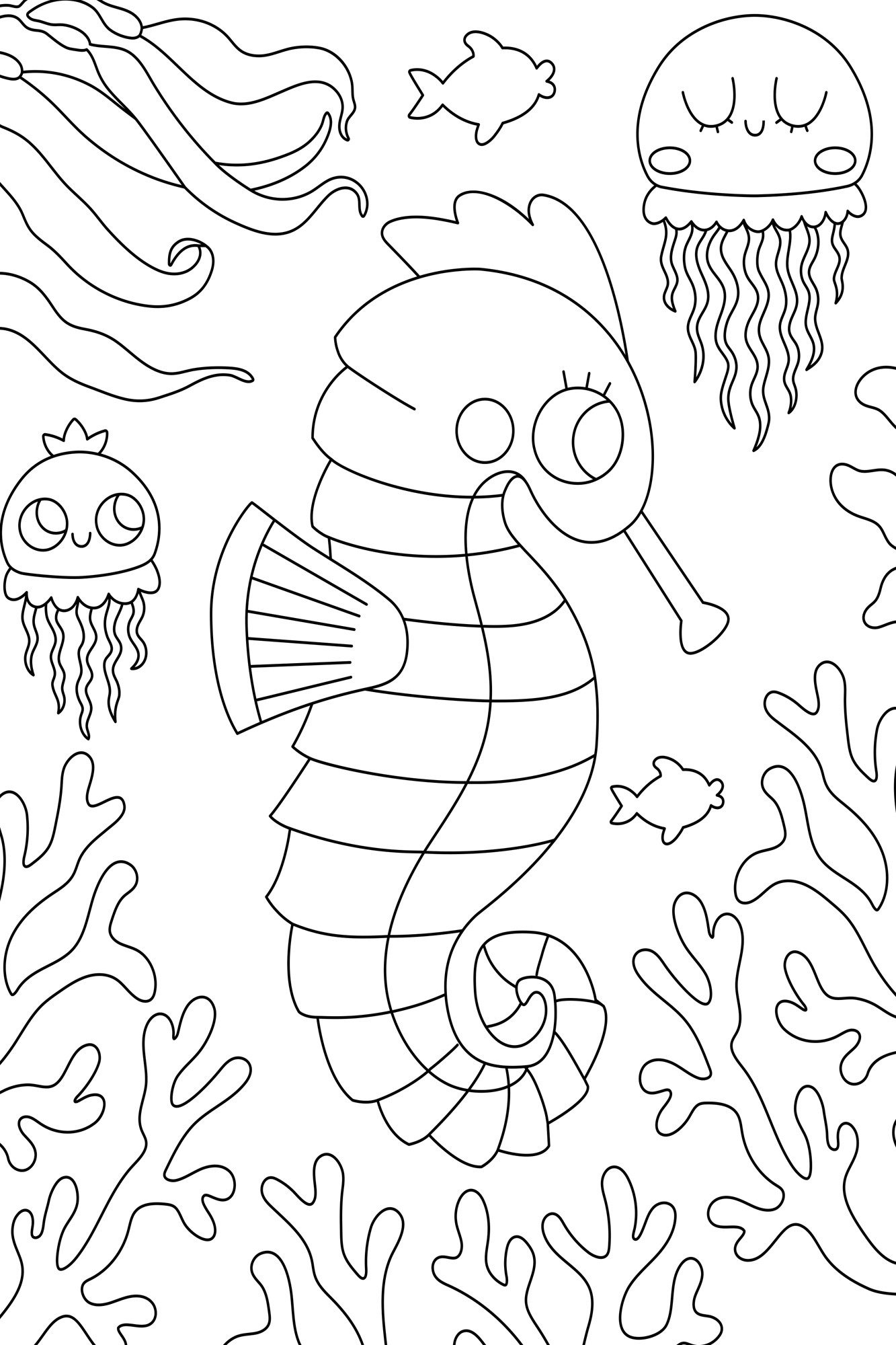 queence Bild Seepferdchen und Quallen, Figuren, Fisch & Meeresfrüchte, Mädchen, Märchenbilder, Unterwasserwelt, Wassertiere, klassische Fantasie (1 St), DIY Wandbild aus Dibond