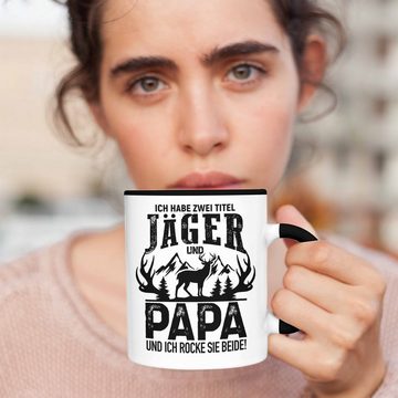 Trendation Tasse Trendation - Jäger und Papa Geschenk Tasse Vatertag Geschenkidee für Jäger Männer Spruch