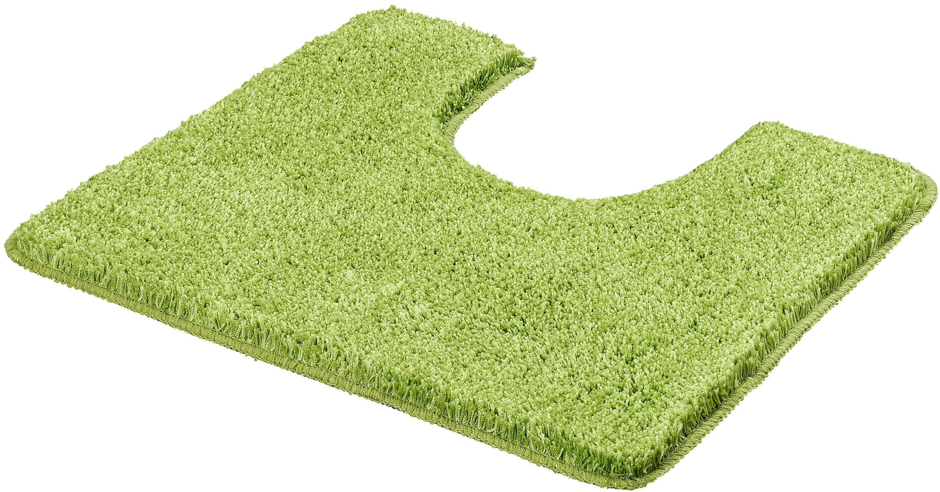 Kleine Wolke Badematte Seattle, Badvorleger, Badezimmer Teppich, Höhe 25 mm, rutschhemmend beschichtet, fußbodenheizungsgeeignet, Kunstfaser, rechteckig, WC Vorleger mit Ausschnitt, Badteppich, Uni Farben mit Melange Effekt, besonders weich, waschbar