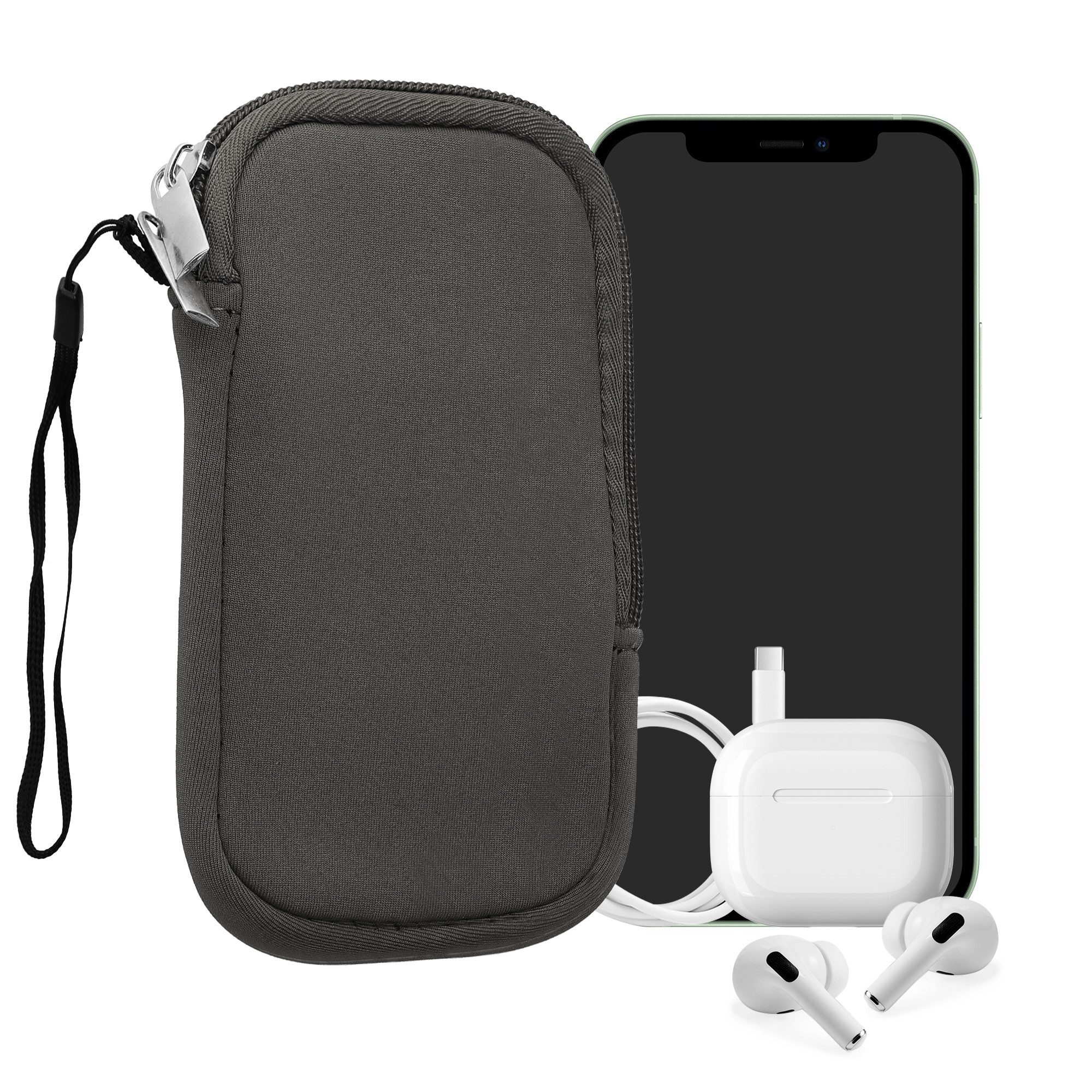 kwmobile Handytasche Handytasche für Smartphones L - 6,5" (1-tlg), Neopren Handy Hülle - Handy Tasche Sleeve Pouch