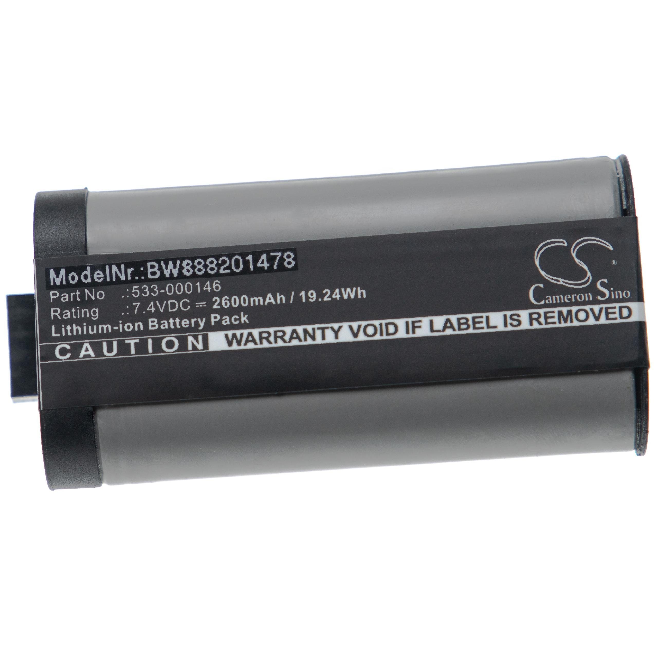 vhbw Ersatz für Logitech 533-000146 für Akku Li-Ion 2600 mAh (7,4 V)