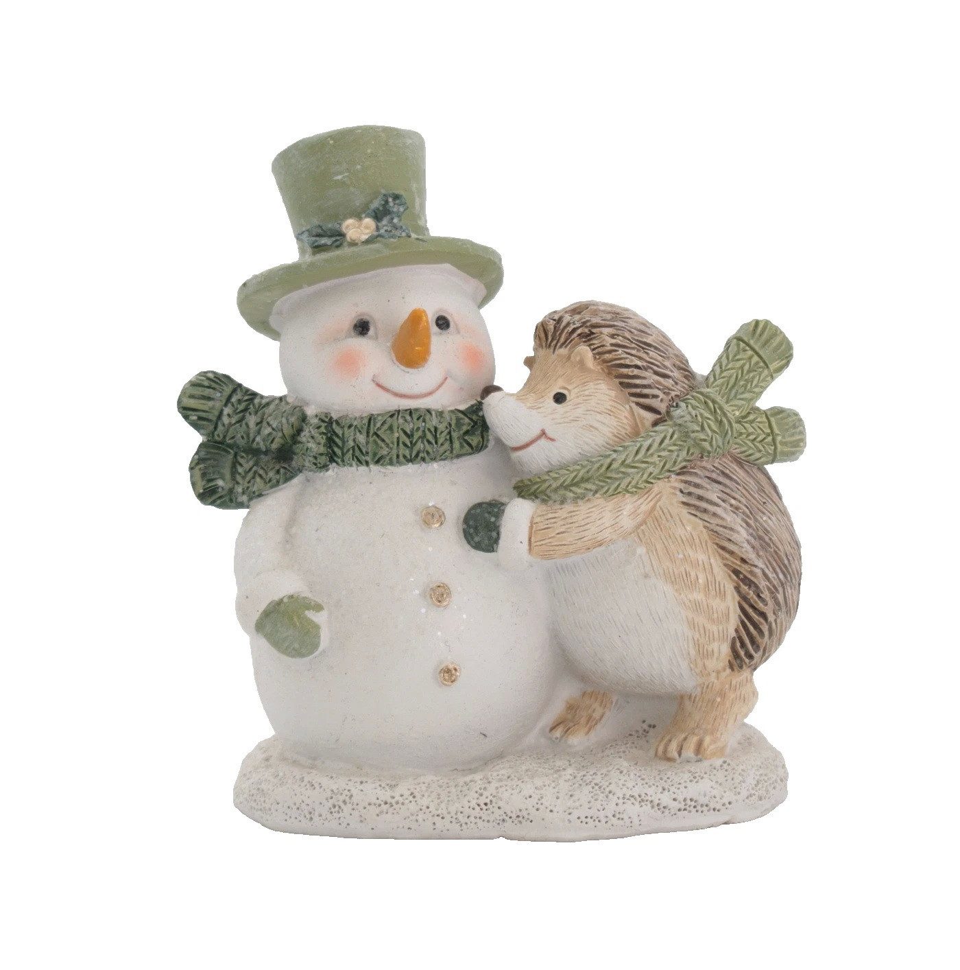 Kaufhaus le petit Dekofigur Deko Paar Schneemann mit Igel Figur Weihnachtsf günstig online kaufen