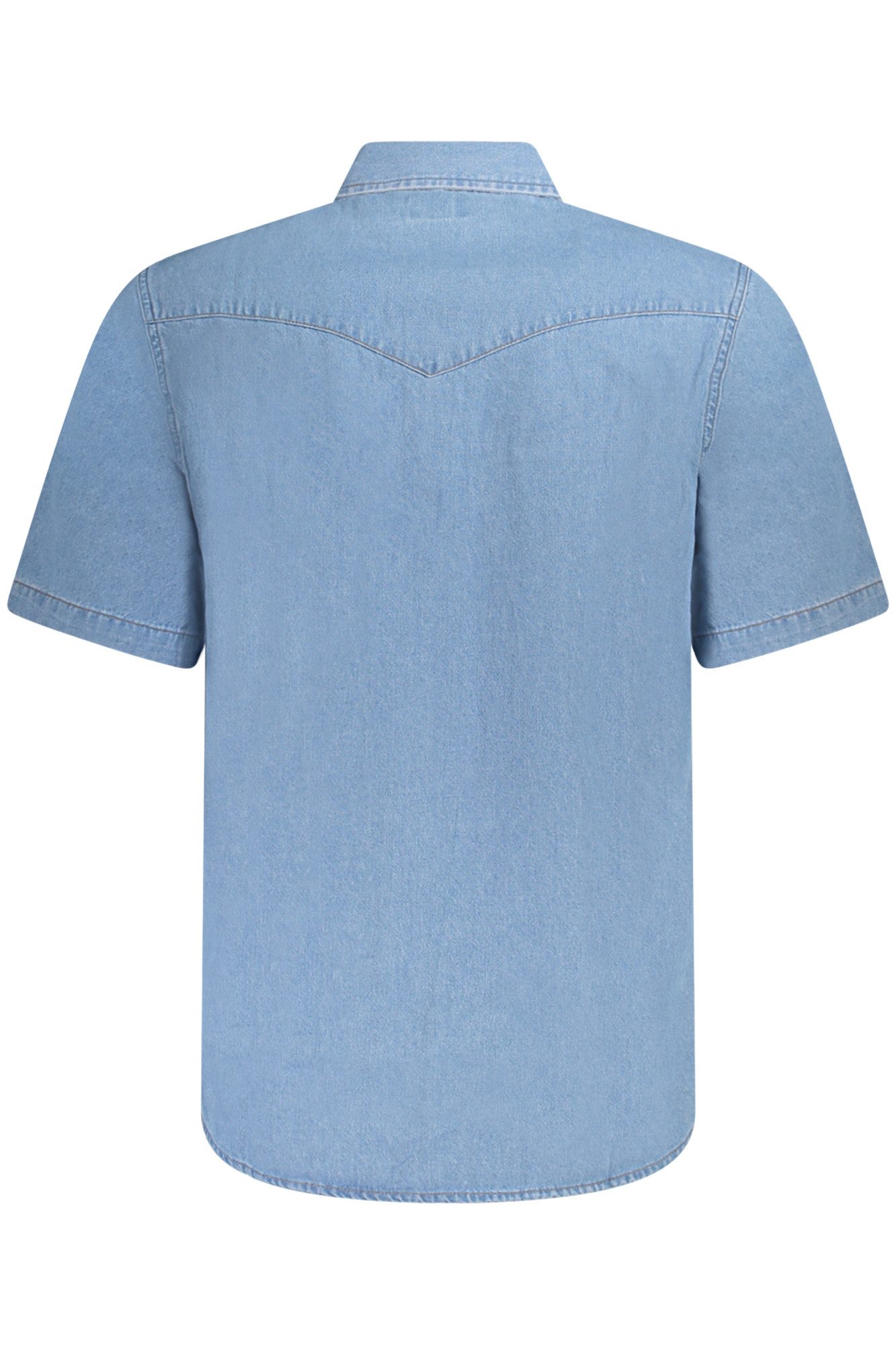 Wrangler Langarmhemd Stylisches Blaues Kurzarm-Jeanshemd für günstig online kaufen