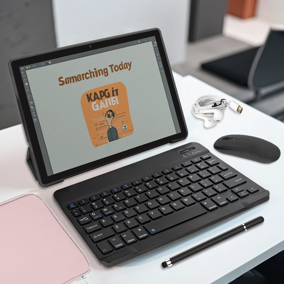 BUFO 10,1'', 64GB, mit Tastatur Stift Maus Hülle, Android 15/16, WiFi 6 Tablet (10", 64 GB, Android 16, WiFI 6, HD IPS, 24(3+21)GB RAM, mit Tastatur/Stift/Maus/Hülle/Kopfhörer)