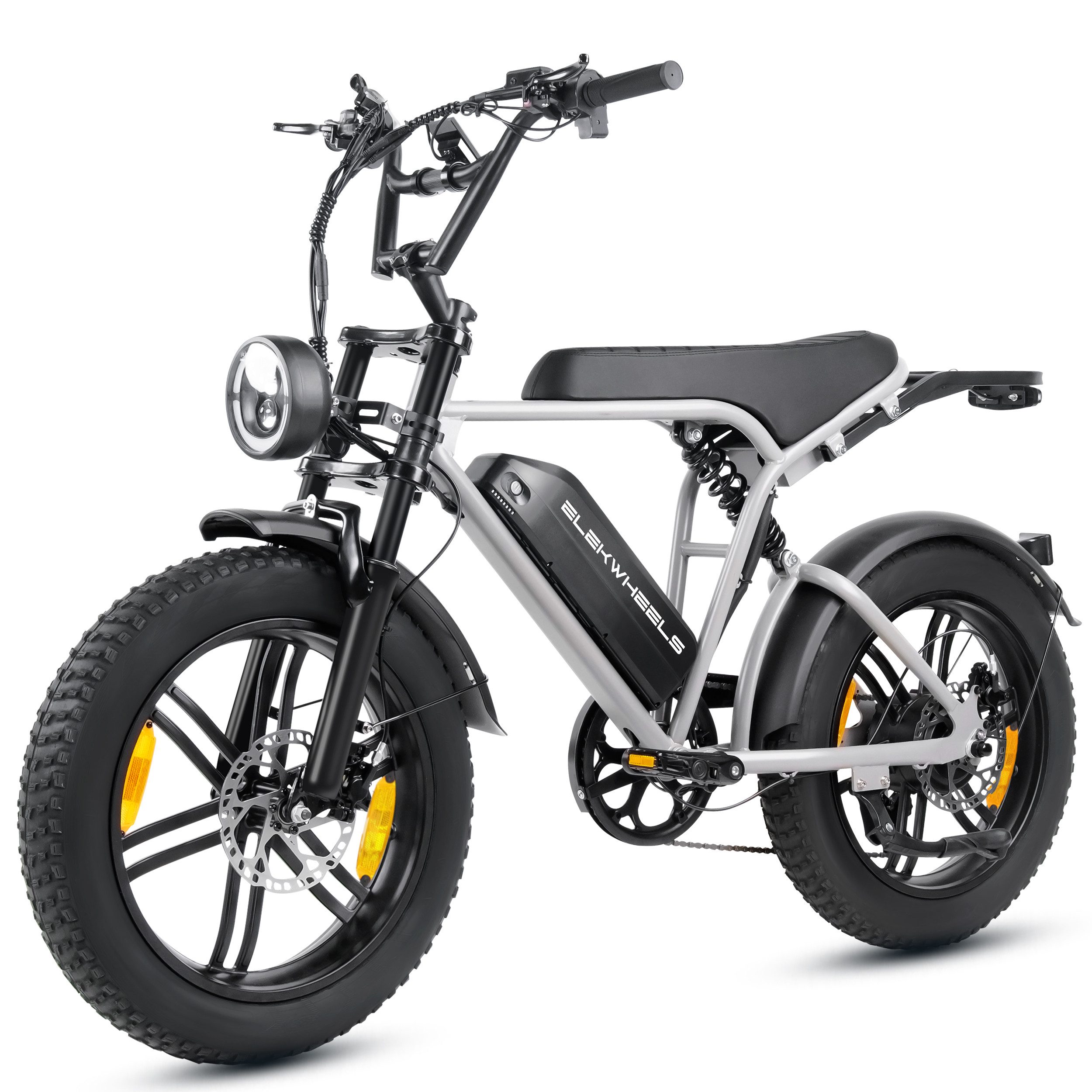 Vankel Cityrad E6-2.0 Elektrofahrrad 20” x 4 Damen u. Herren Pedelec 720Wh Max.108KM, Kettenschaltung, Heckmotor, 720 Wh, Pedelec, Elektrofahrrad E-Mountainbike für Erwachsene, E-bikes